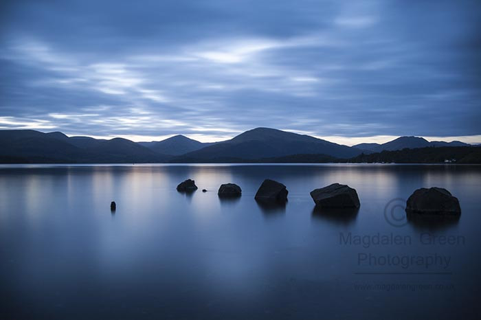 Nikon D700 + AF-S DX Zoom-Nikkor 18-55mm f/3.5-5.6G ED sample photo. Sublime tranquility - blue silence - loch lomond - scotland photography