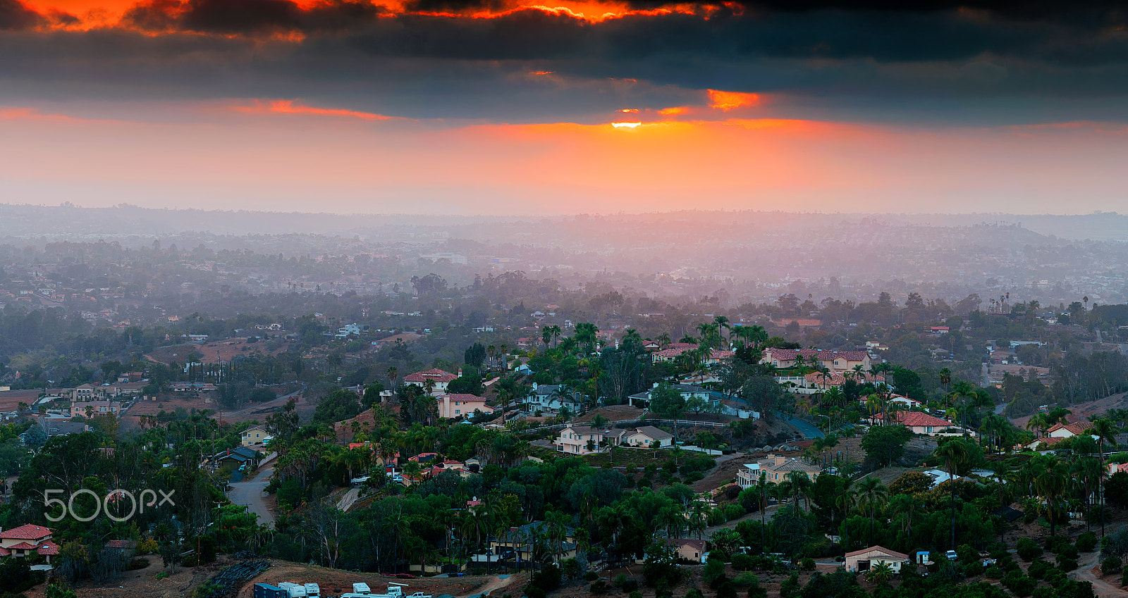 Sony a7R II + Canon EF 70-200mm F4L IS USM sample photo. Vista sunset photography