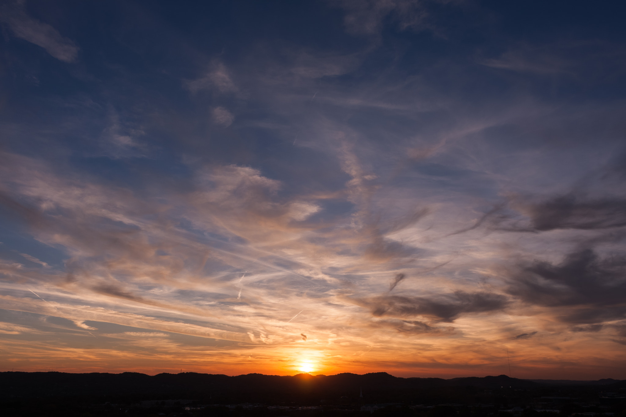 Canon EOS 40D sample photo. Sunset over quiet town photography