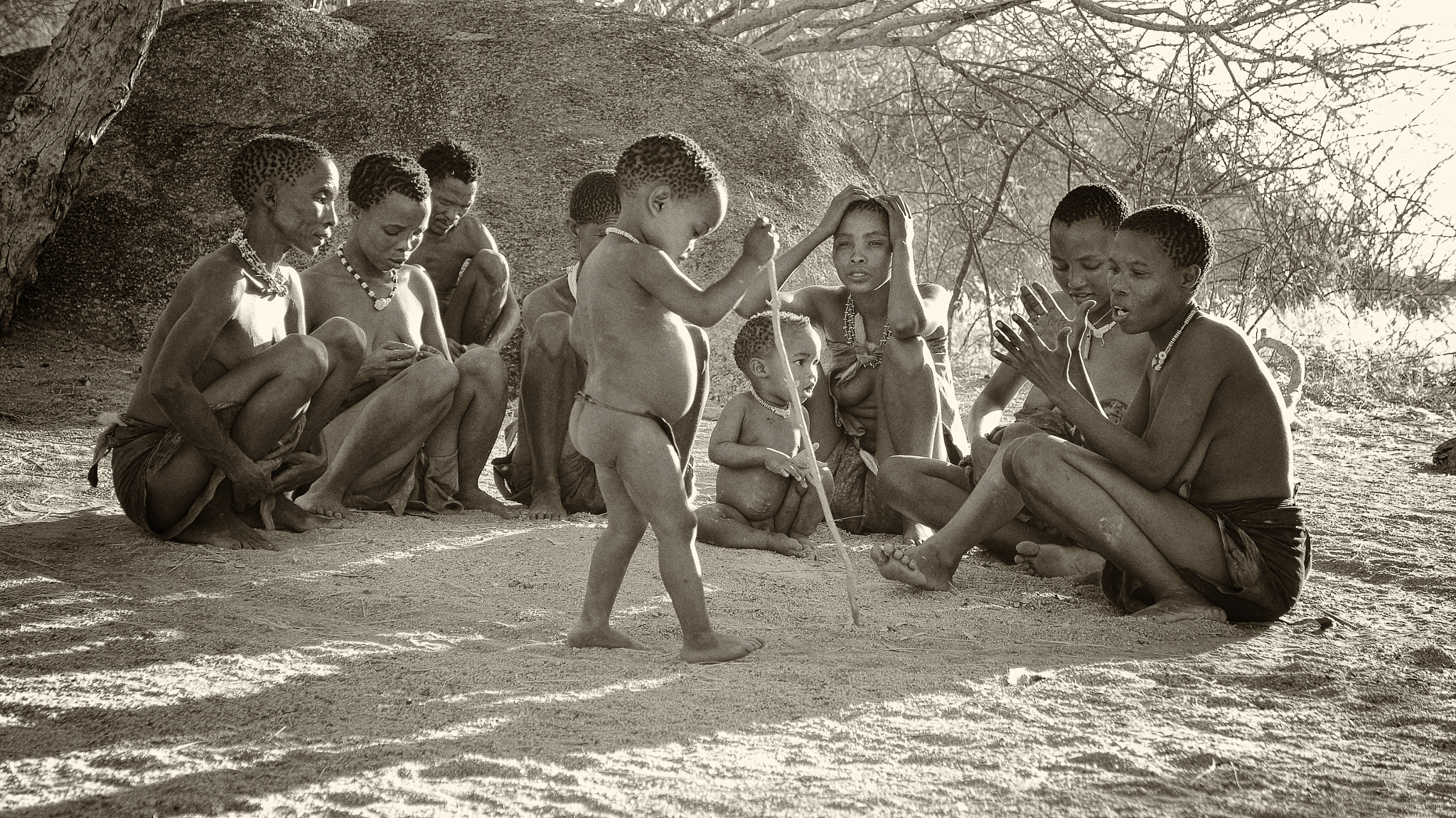 Sony Alpha NEX-6 + Sony E 18-55mm F3.5-5.6 OSS sample photo. San women singing, omaruru, namibia photography