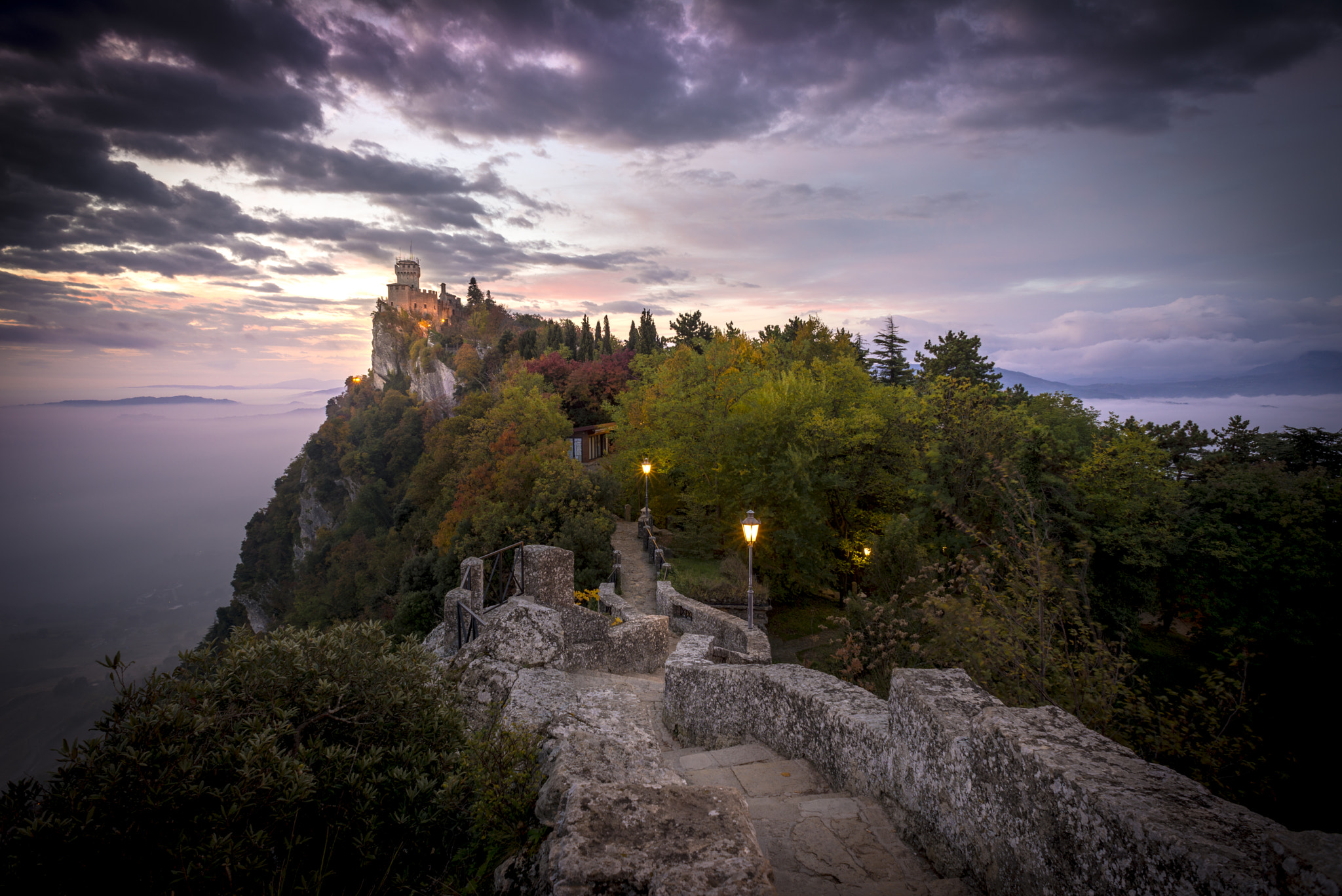 Nikon D610 + Nikon AF Nikkor 20mm F2.8D sample photo. San marino tower nr. 2 photography