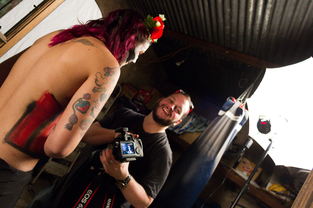 Canon EOS 7D + Canon EF 14mm F2.8L USM sample photo. Backstage catrinas photography