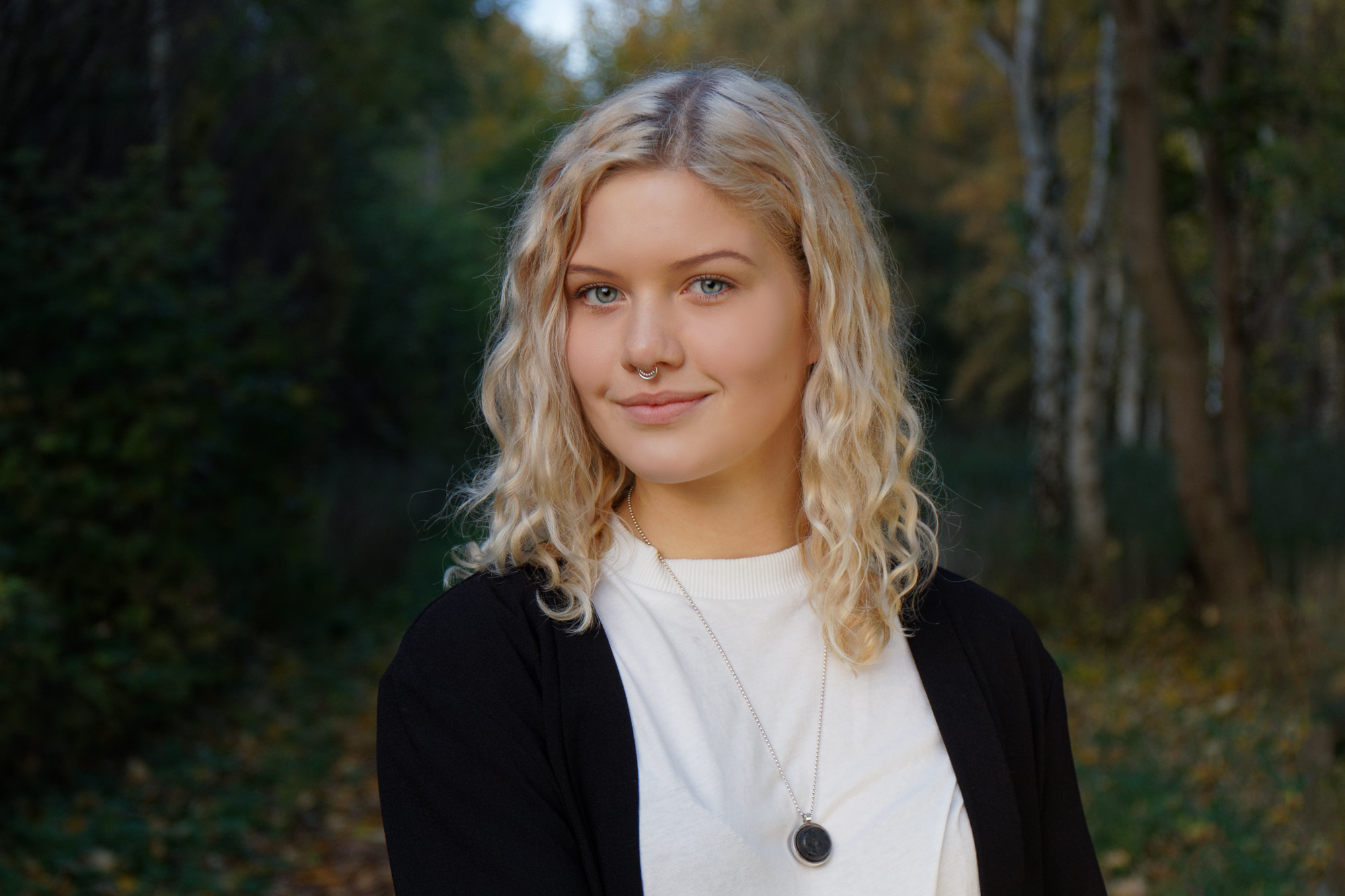 Canon EF 24-70mm F4L IS USM sample photo. Sigrid in the woods photography