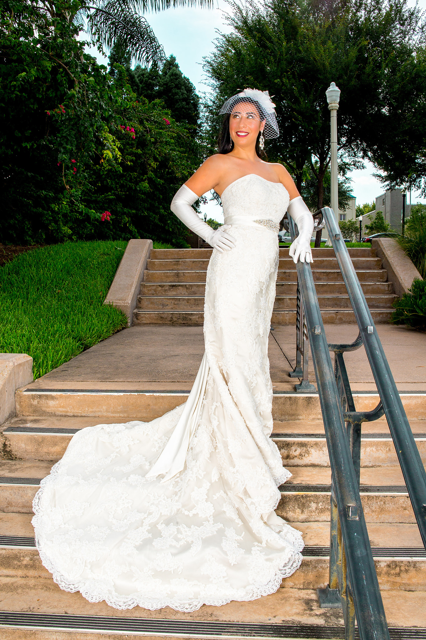 Sigma 24-70mm F2.8 EX DG Macro sample photo. Stairway to bride photography