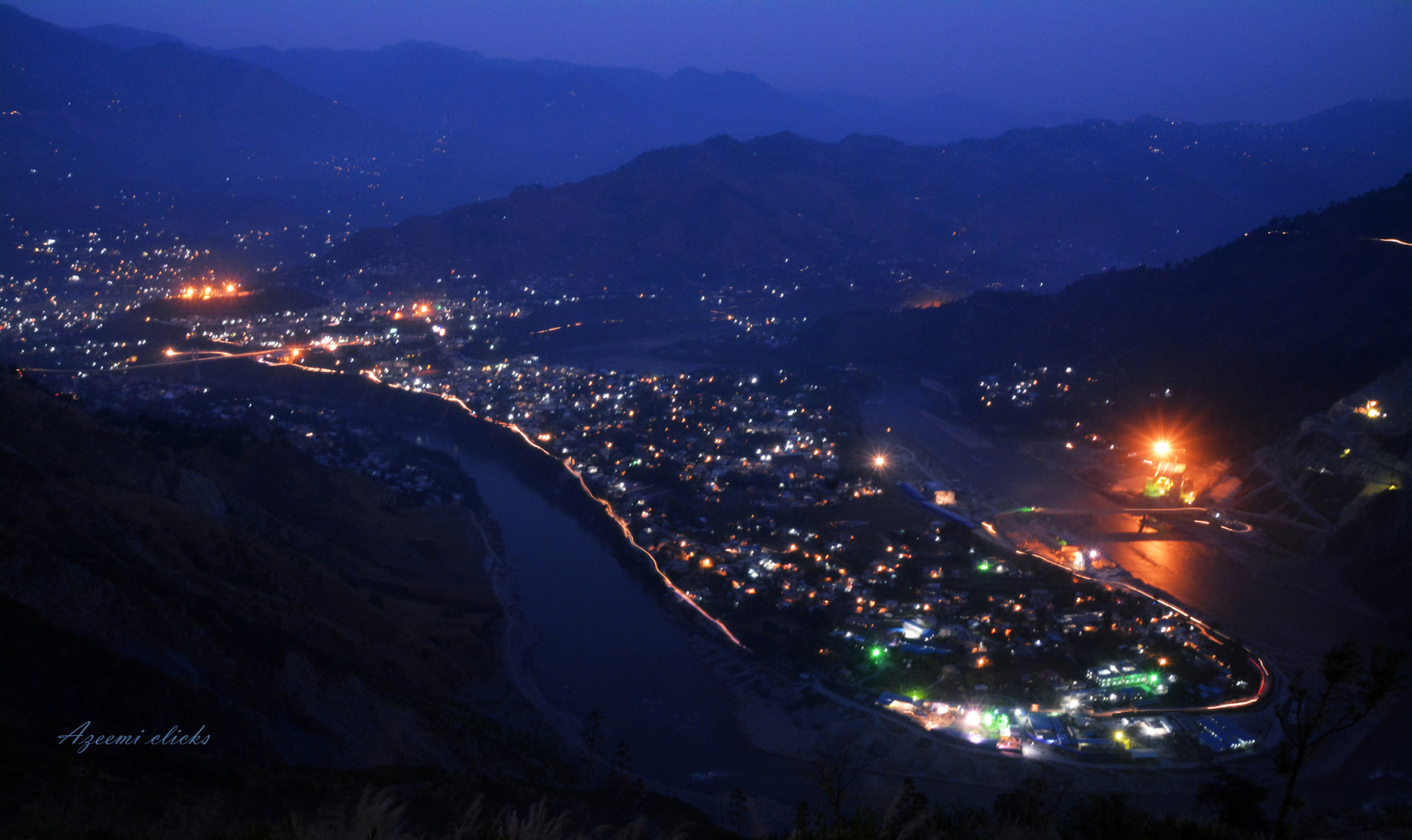 Sigma 18-250mm F3.5-6.3 DC Macro OS HSM sample photo. Muzaffarabad ....blue hour photography