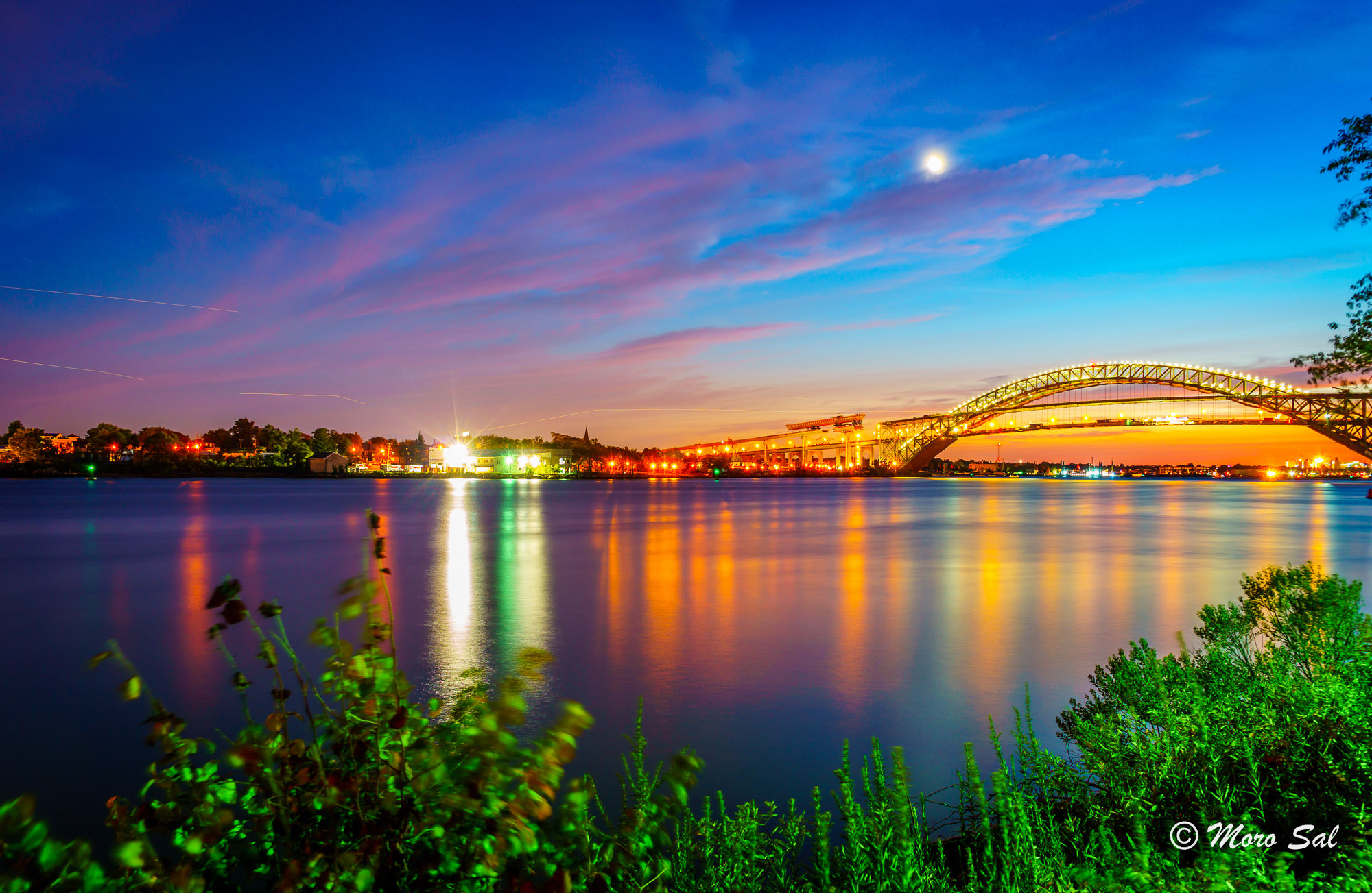Sony DT 18-135mm F3.5-5.6 SAM sample photo. Sunset at bayonne bridge photography