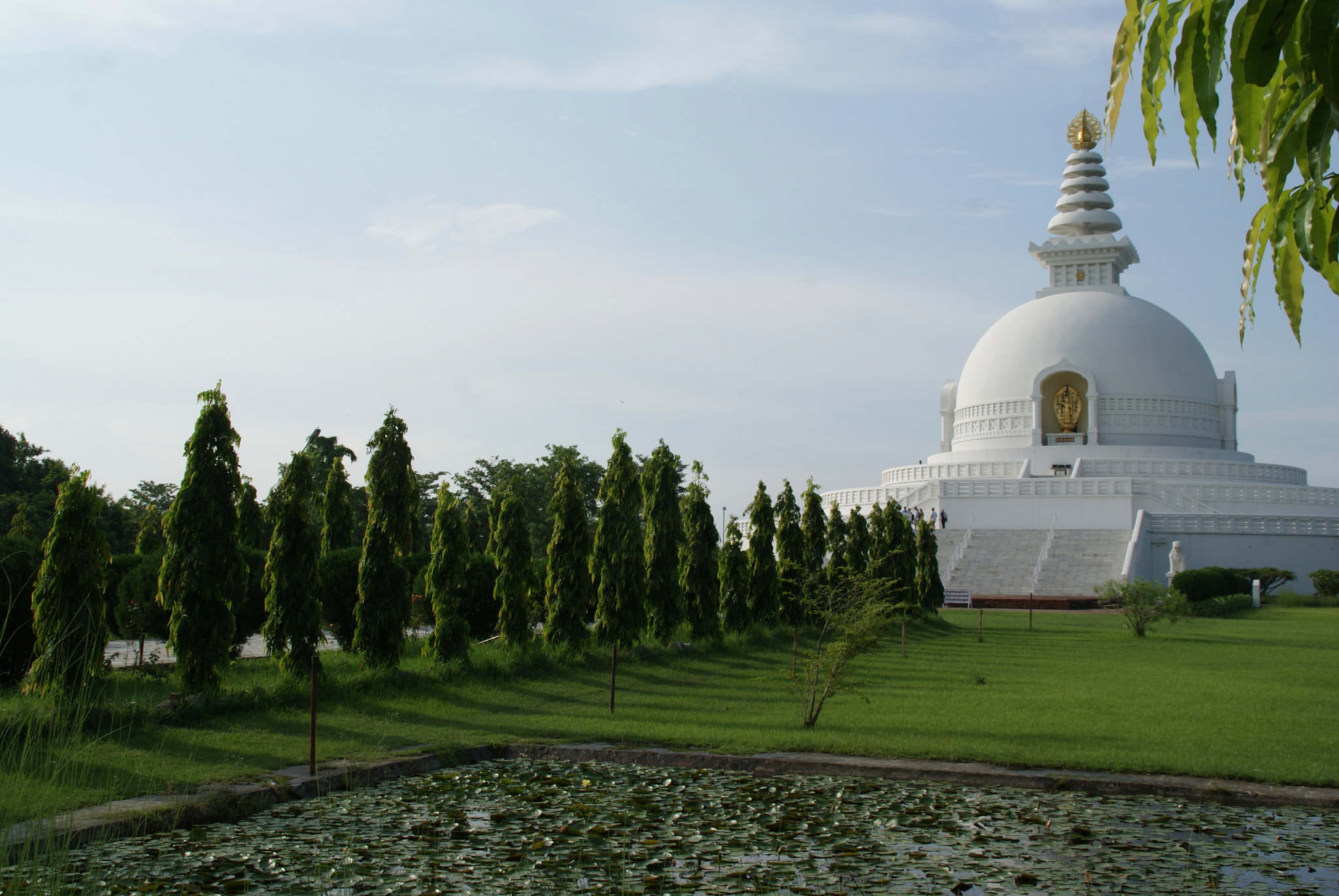 Sony Alpha DSLR-A230 sample photo. World peace pagoda, lumbini, nepal photography