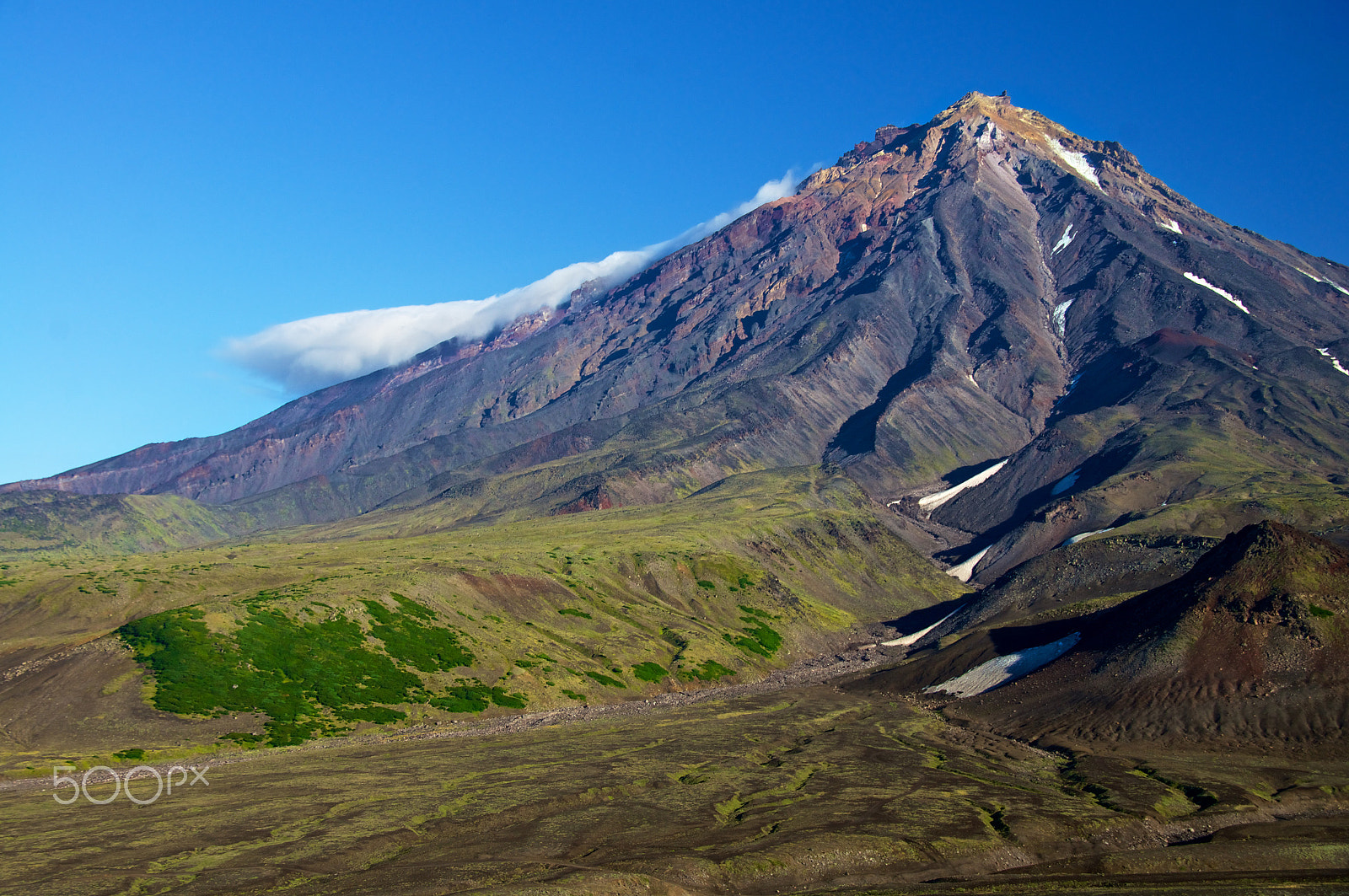 Sony Alpha DSLR-A580 sample photo. Eroding koryaksky volcano photography