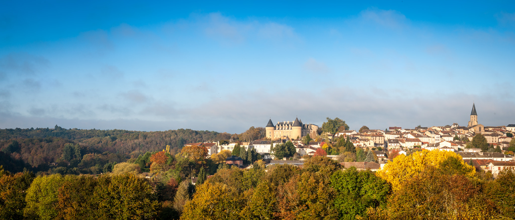 Nikon D90 + AF Nikkor 50mm f/1.8 sample photo. Panorama de rochechouart (france) photography