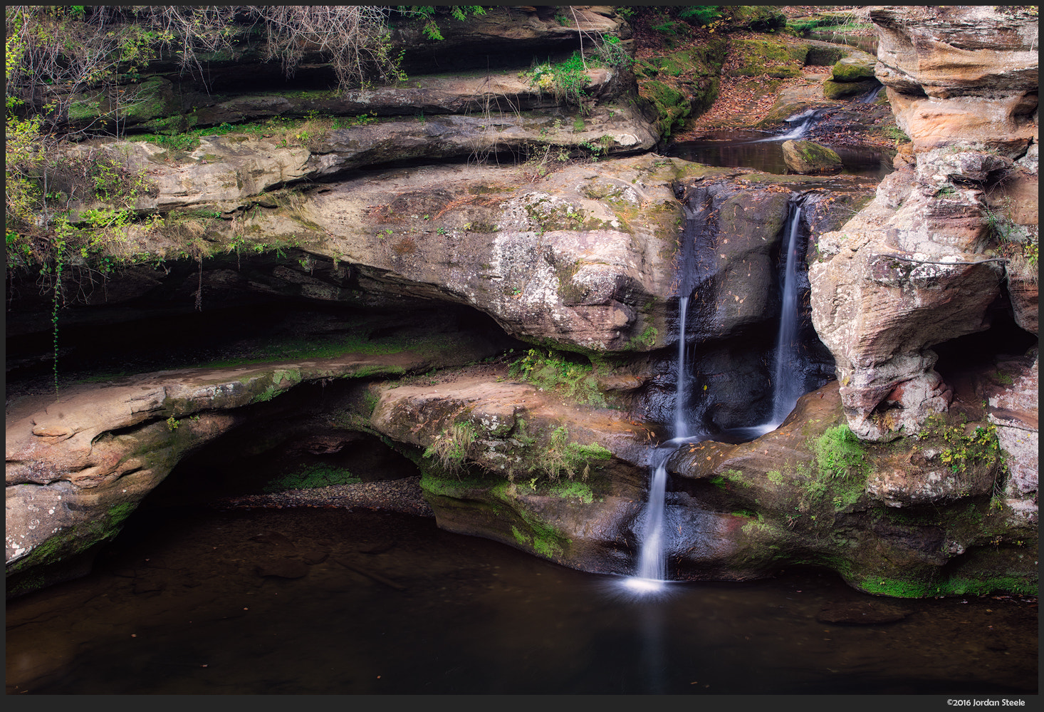 Sony a7 II + Canon EF 70-200mm F4L USM sample photo. Upper falls, hocking hills photography