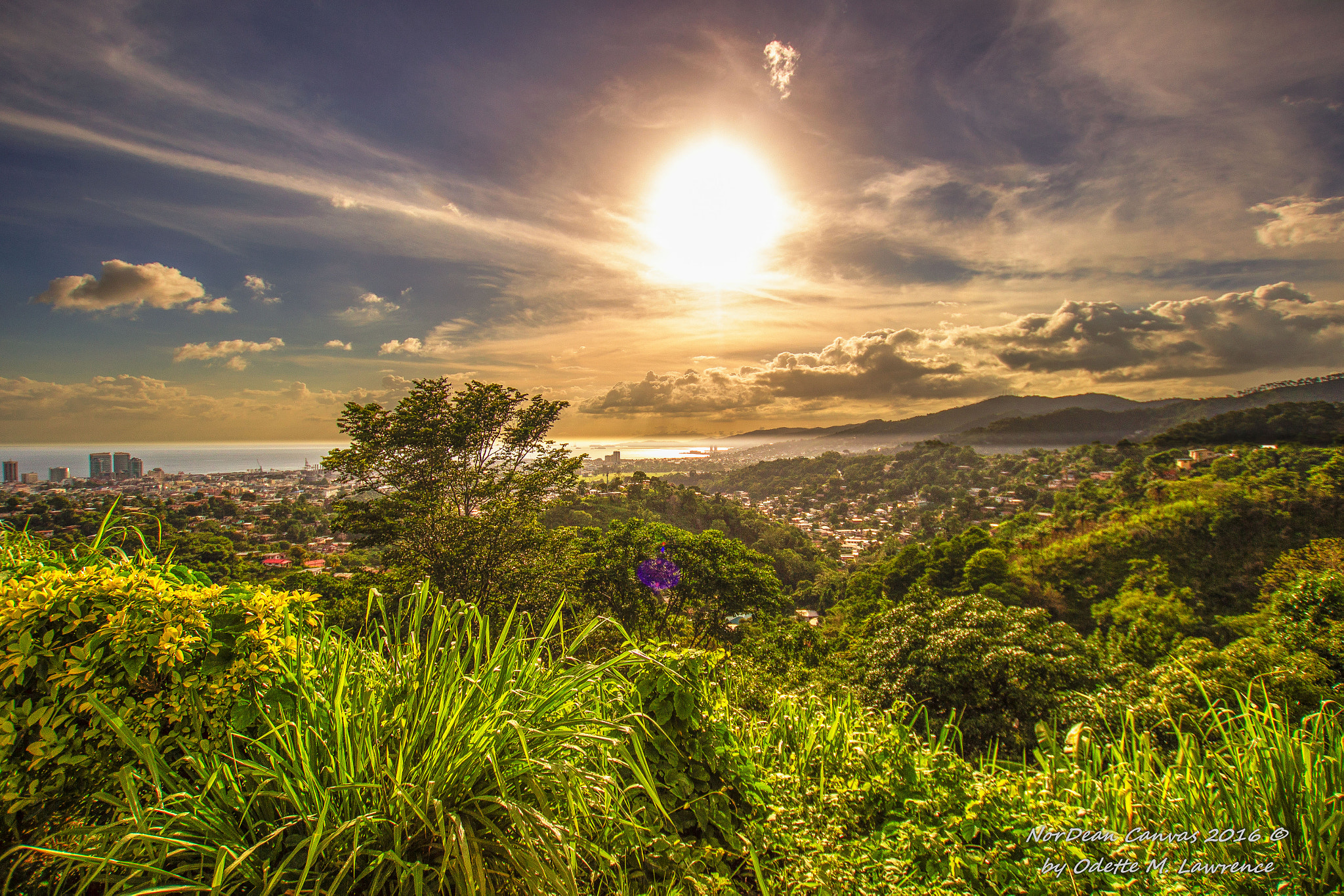 Sigma 10-20mm F3.5 EX DC HSM sample photo. A lookout view of the city of port of spain photography
