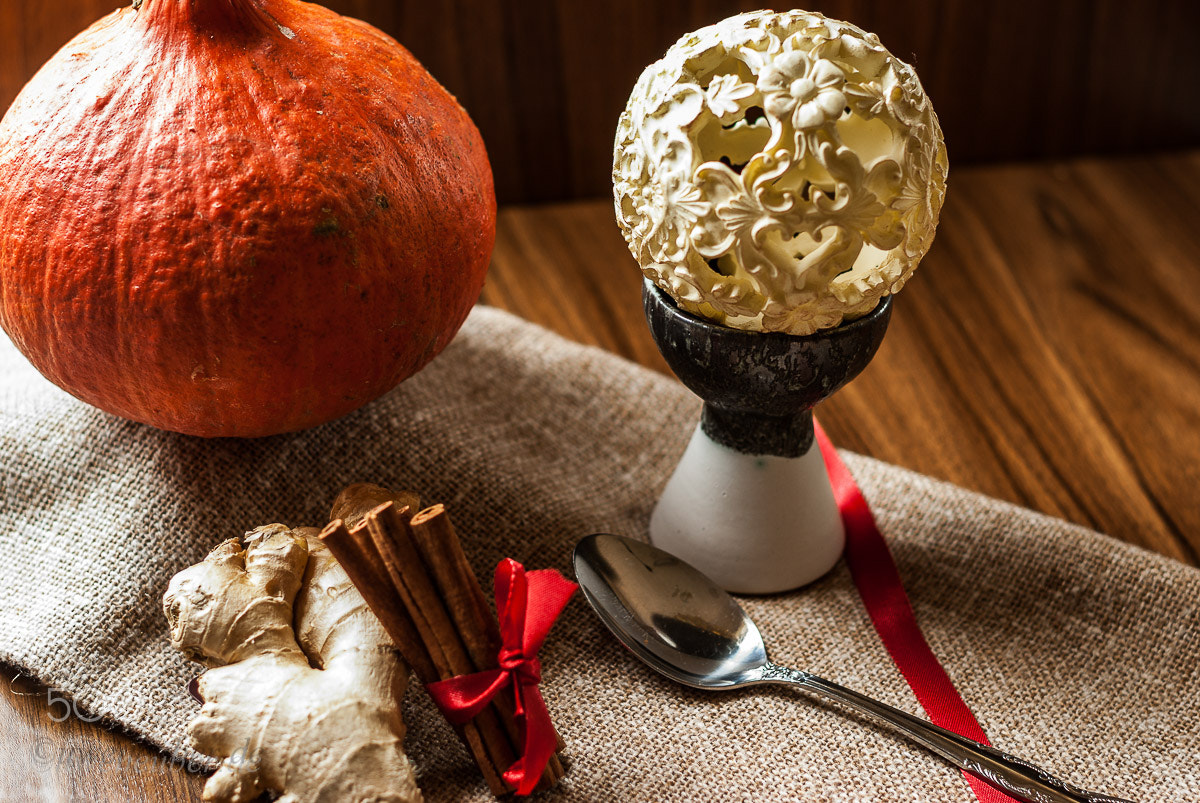 Pentax K10D + smc PENTAX-FA 50mm F1.7 sample photo. Ingredients for pumpkin soup photography