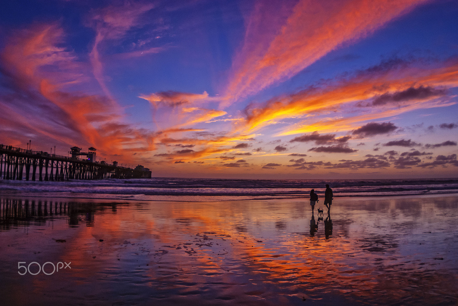 Nikon D80 sample photo. Fiery sunset in oceanside - october 26, 2014 photography