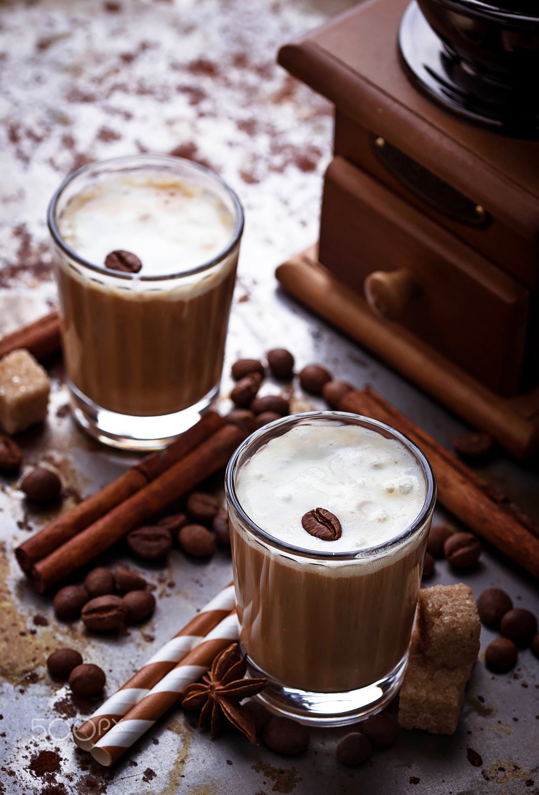 Sigma 105mm F2.8 EX DG OS HSM sample photo. Ice coffee with cream photography