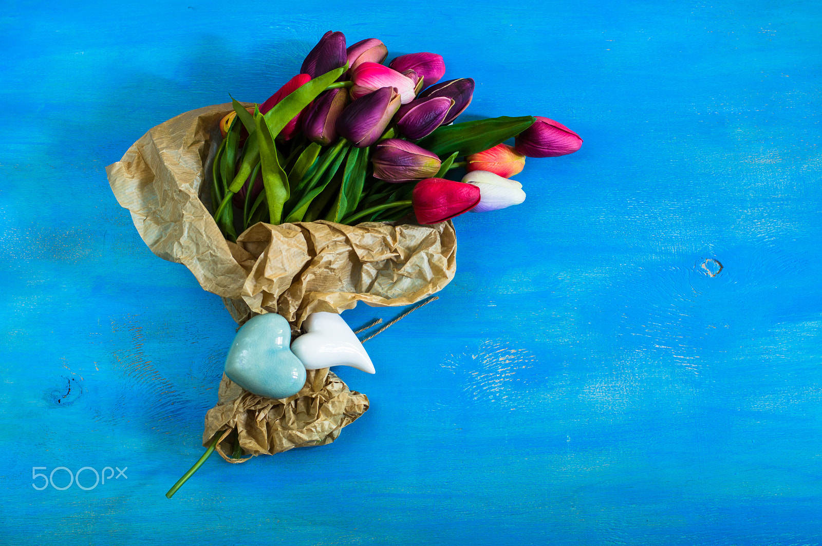 Sony SLT-A55 (SLT-A55V) sample photo. Bouquet of colorful tulips photography