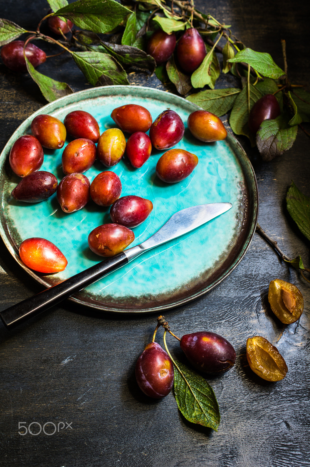 Sony SLT-A55 (SLT-A55V) sample photo. Fresh organic plums photography