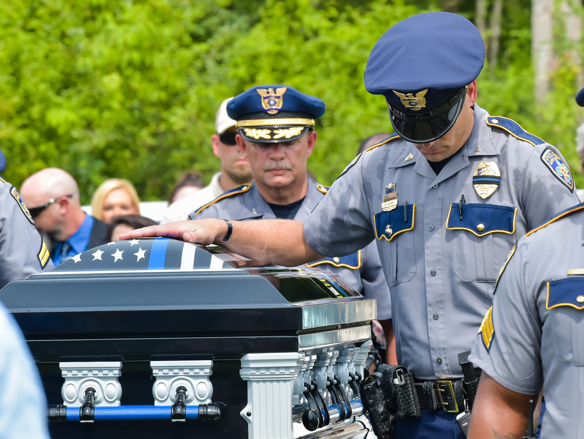 Nikon AF-S Nikkor 300mm F2.8G ED VR II sample photo. Hundreds of law enforcement officers from around the country attend funeral of baton rouge police... photography