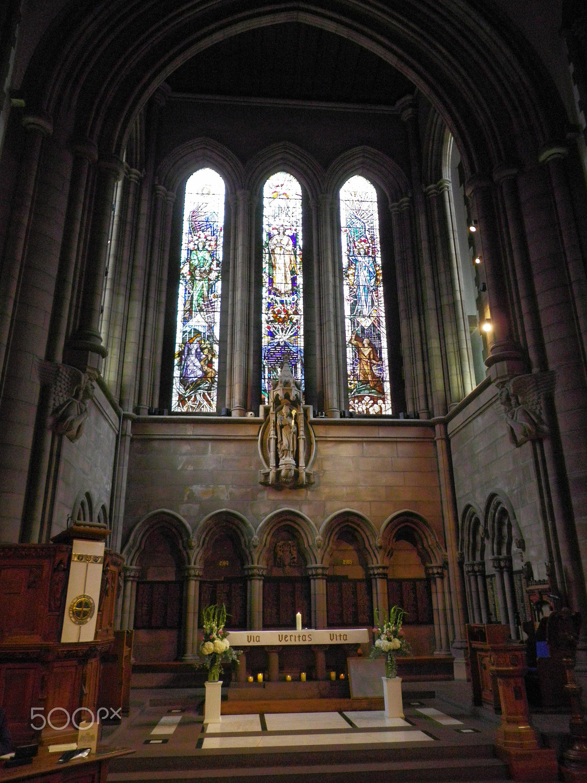 Pentax Optio P80 sample photo. University chapel photography