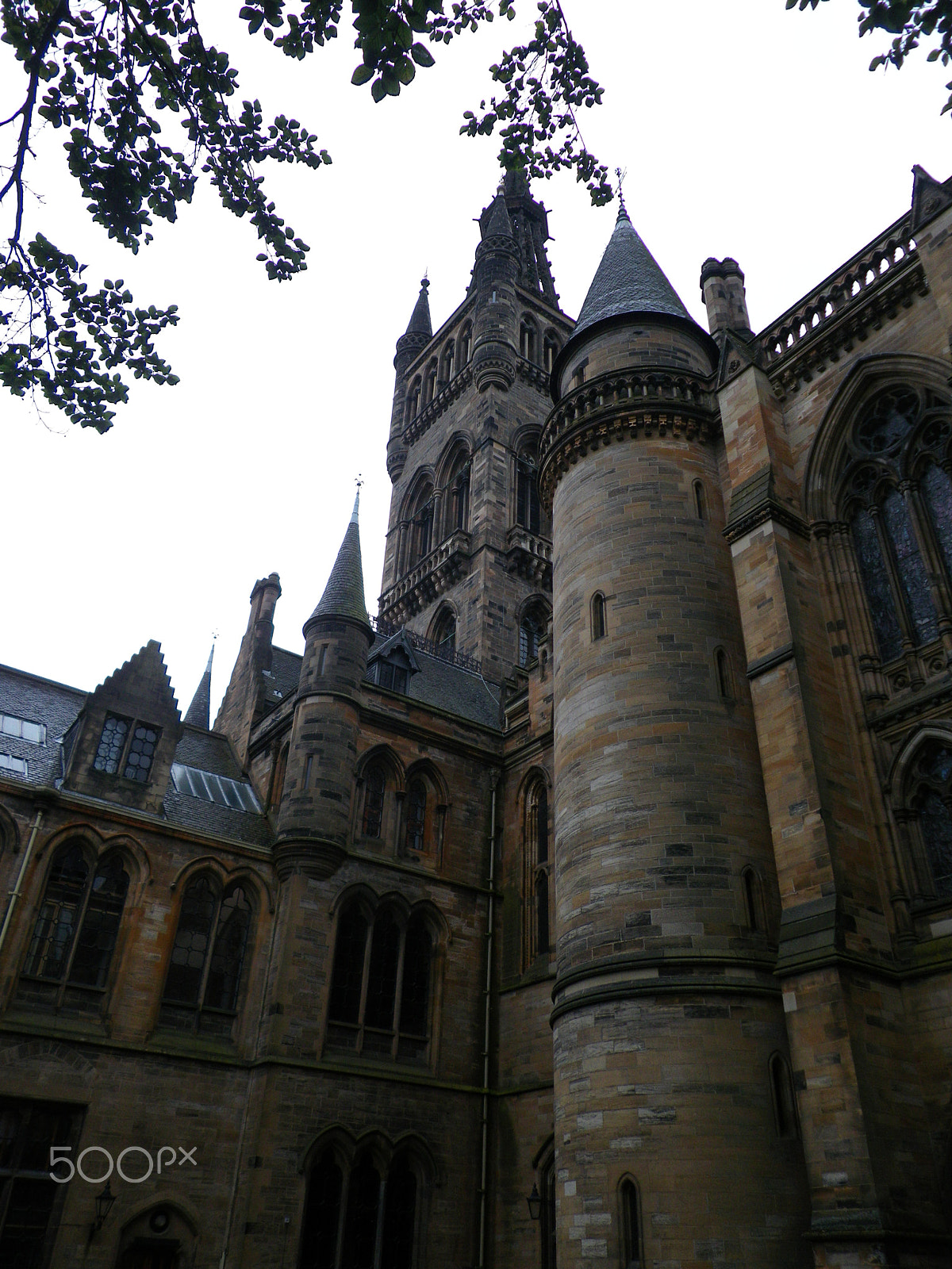 Pentax Optio P80 sample photo. Glasgow university cloisters photography