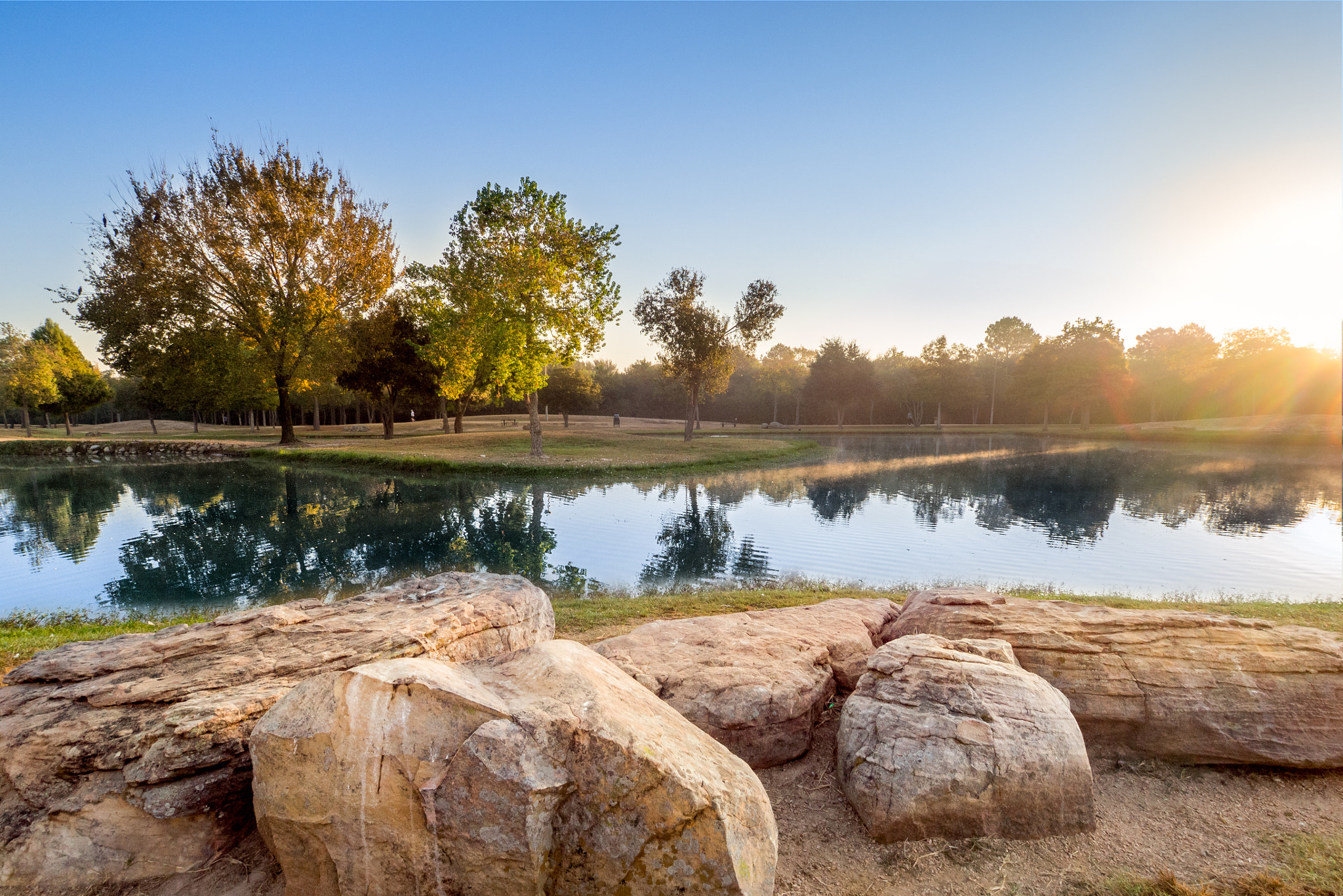 Olympus OM-D E-M10 + OLYMPUS M.9-18mm F4.0-5.6 sample photo. Fall texas sunrise photography