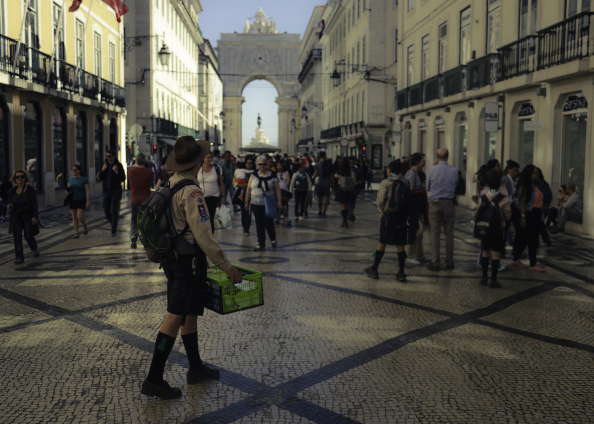 Boy Scout awaiting Tourists, Portugal