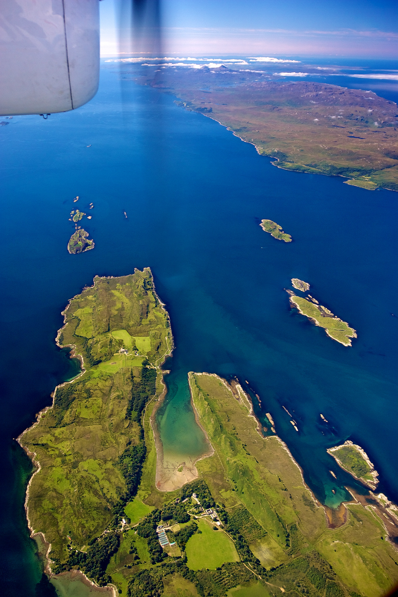 Canon EOS-1D Mark II N sample photo. Scottish islands from above photography