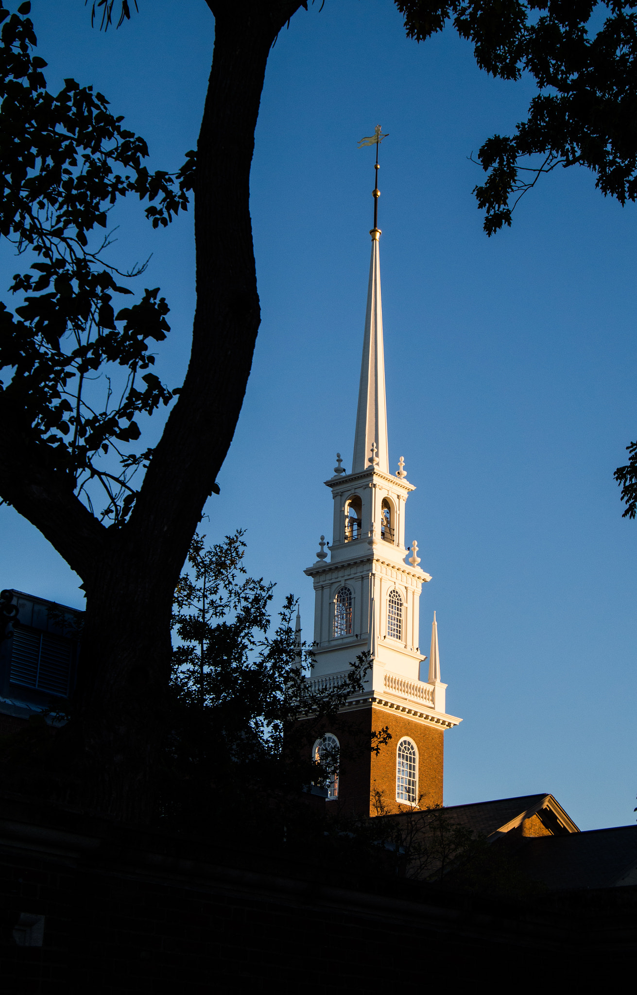 Olympus PEN E-PM2 sample photo. Church in autumn sunset photography