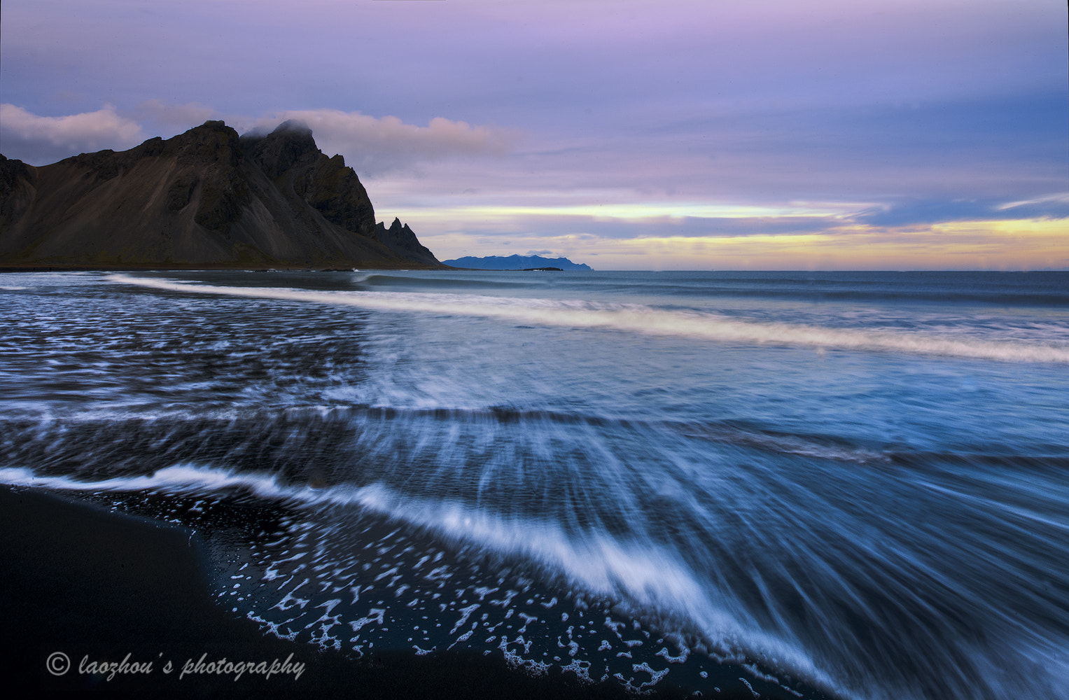 Nikon D3X sample photo. Sunset & black send beach photography