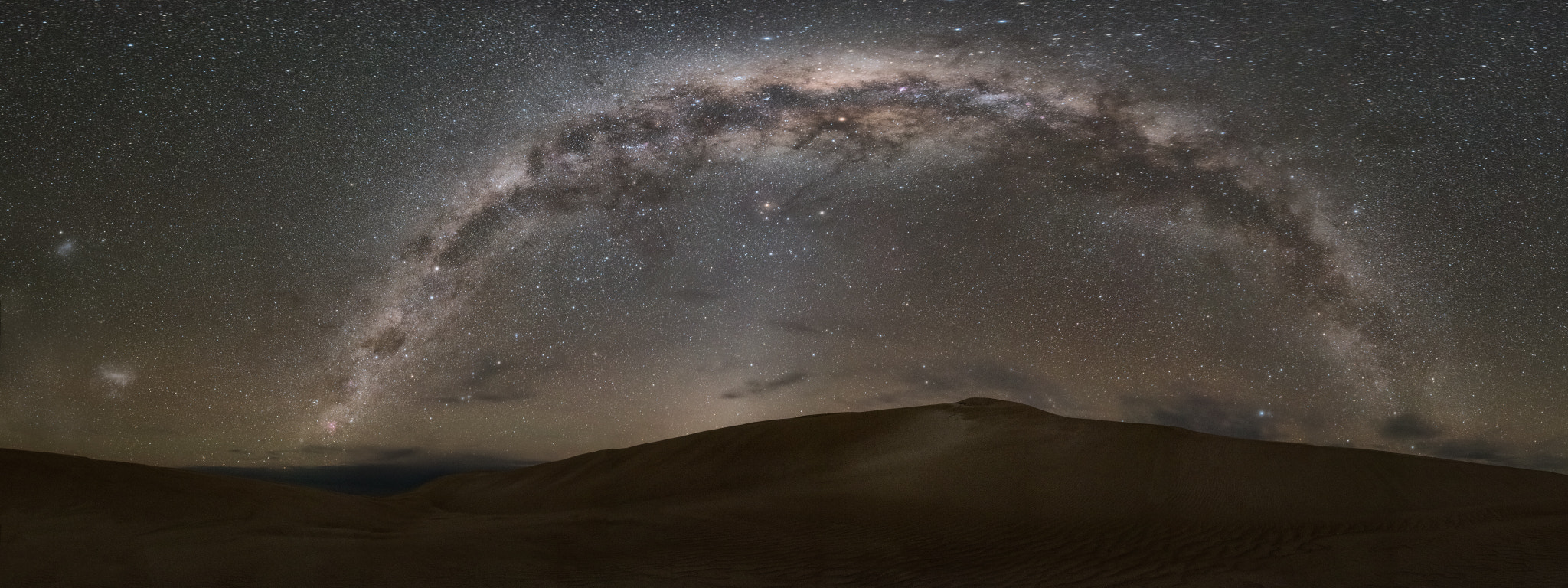 Nikon D810A + Nikon AF-S Nikkor 14-24mm F2.8G ED sample photo. Milky way arch over the dune photography
