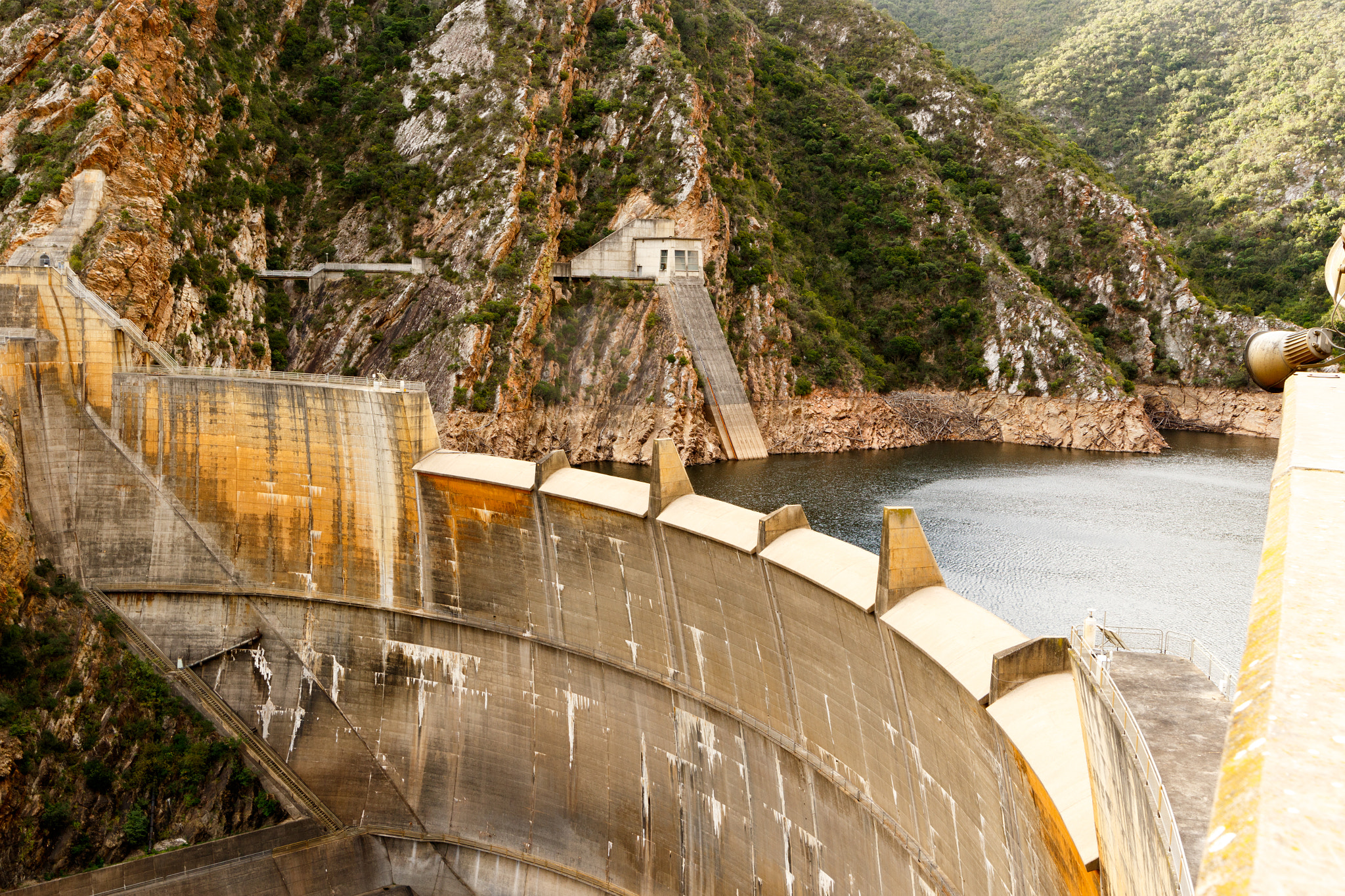 Canon EOS 7D Mark II + Canon EF 300mm f/2.8L sample photo. View of the kouga dam wall with no water flowing over photography
