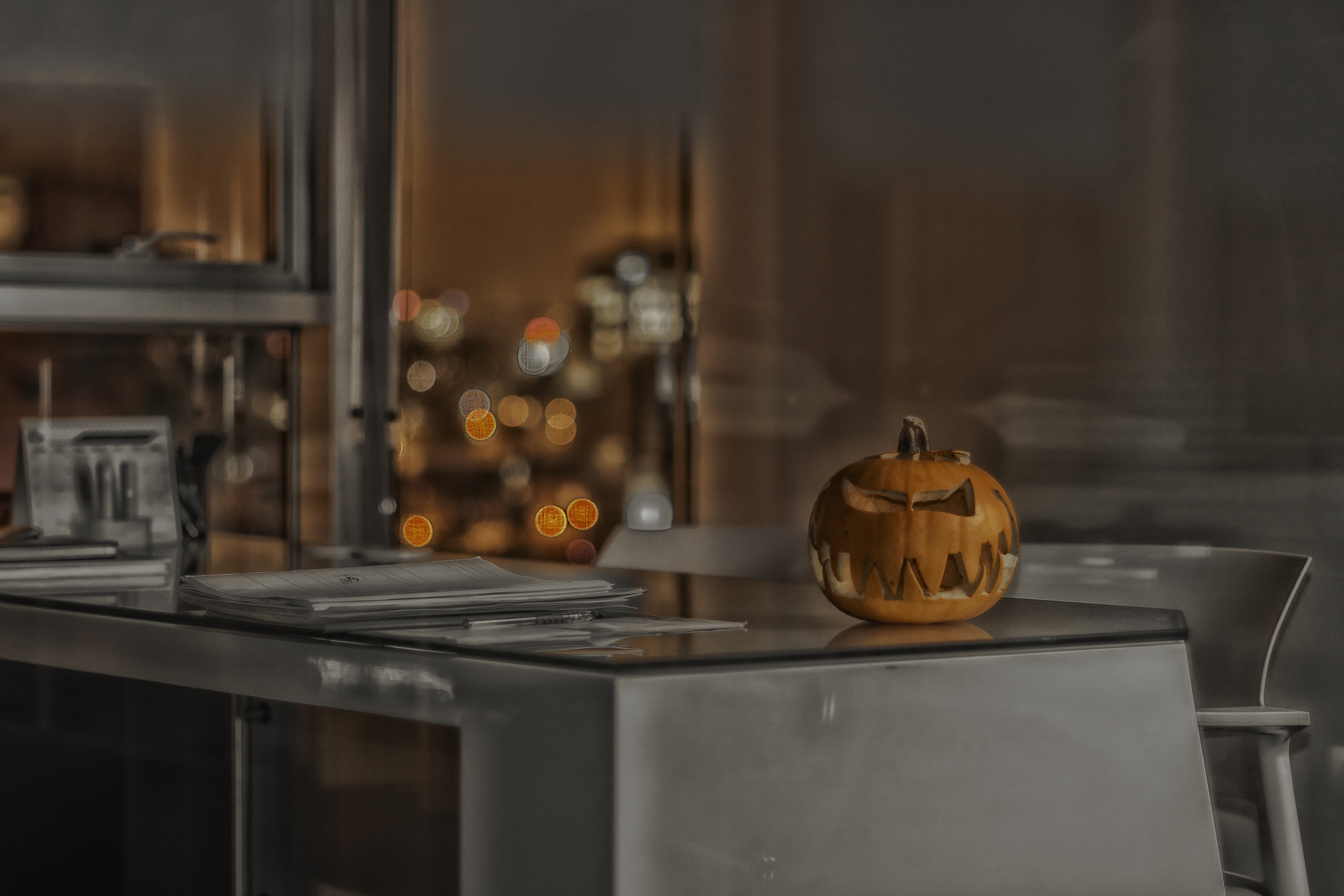 Sony ILCA-77M2 + Sony 50mm F1.4 sample photo. Halloween night in the office photography