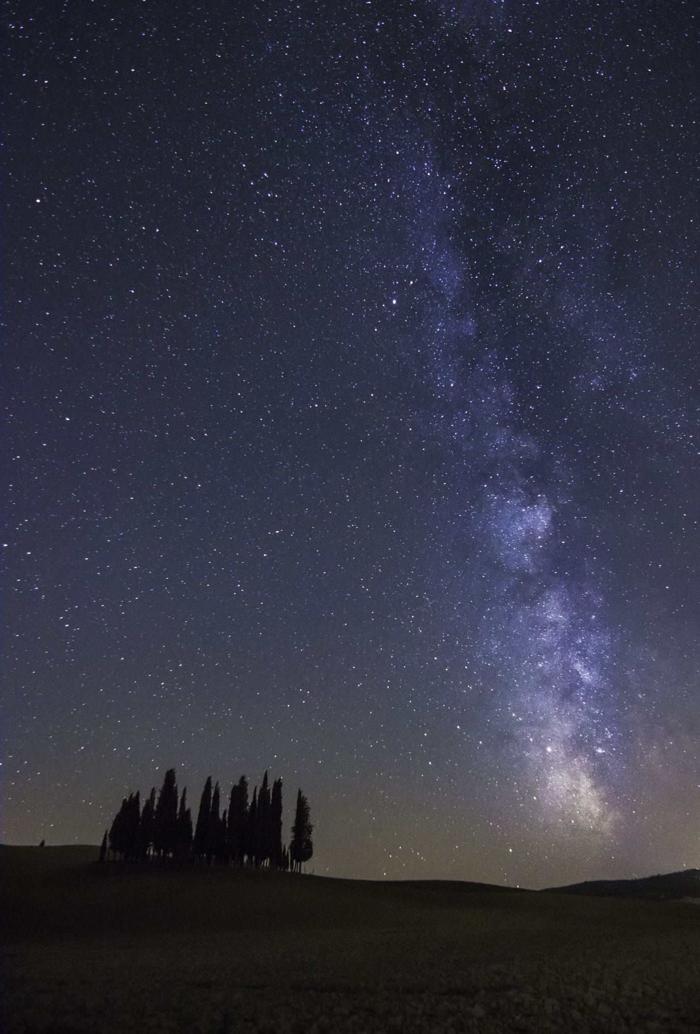 Canon EOS 750D (EOS Rebel T6i / EOS Kiss X8i) sample photo. Milk way at cipresso di san quirico d'orcia - tuscany, italy photography