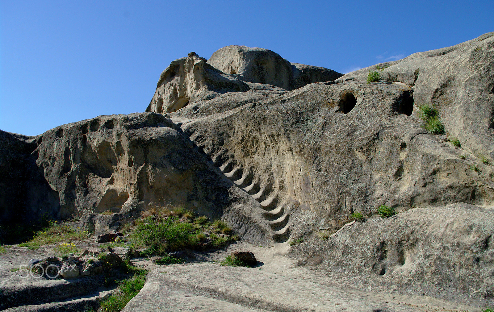 Samsung GX-20 sample photo. Rocky stairs... photography