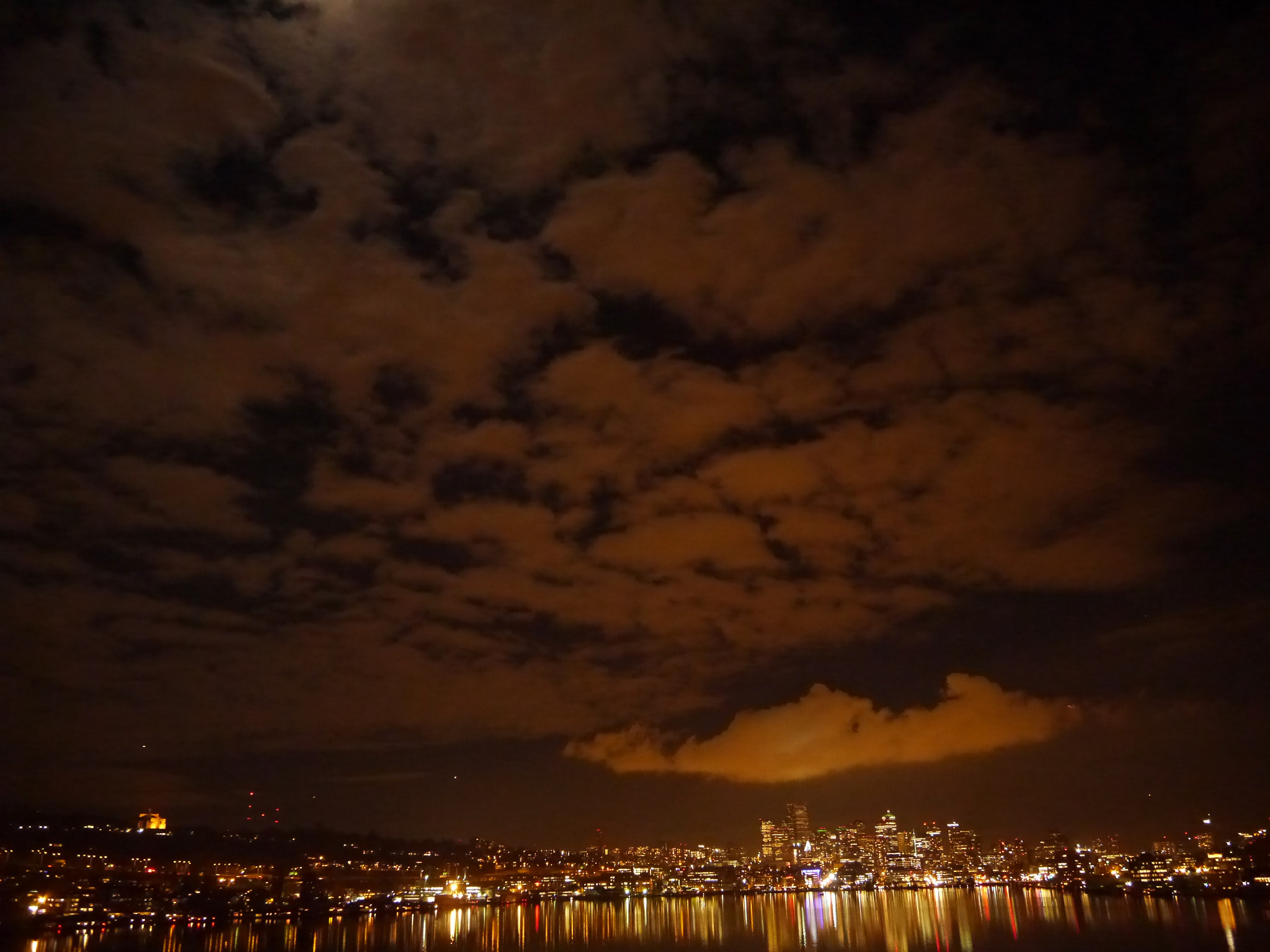 LUMIX G VARIO PZ 14-42/F3.5-5.6 sample photo. Night in seattle photography