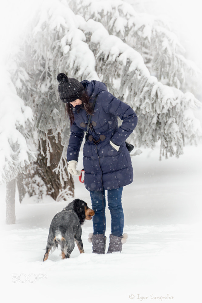 Canon EF 70-300mm F4-5.6L IS USM sample photo. Walking the dog photography