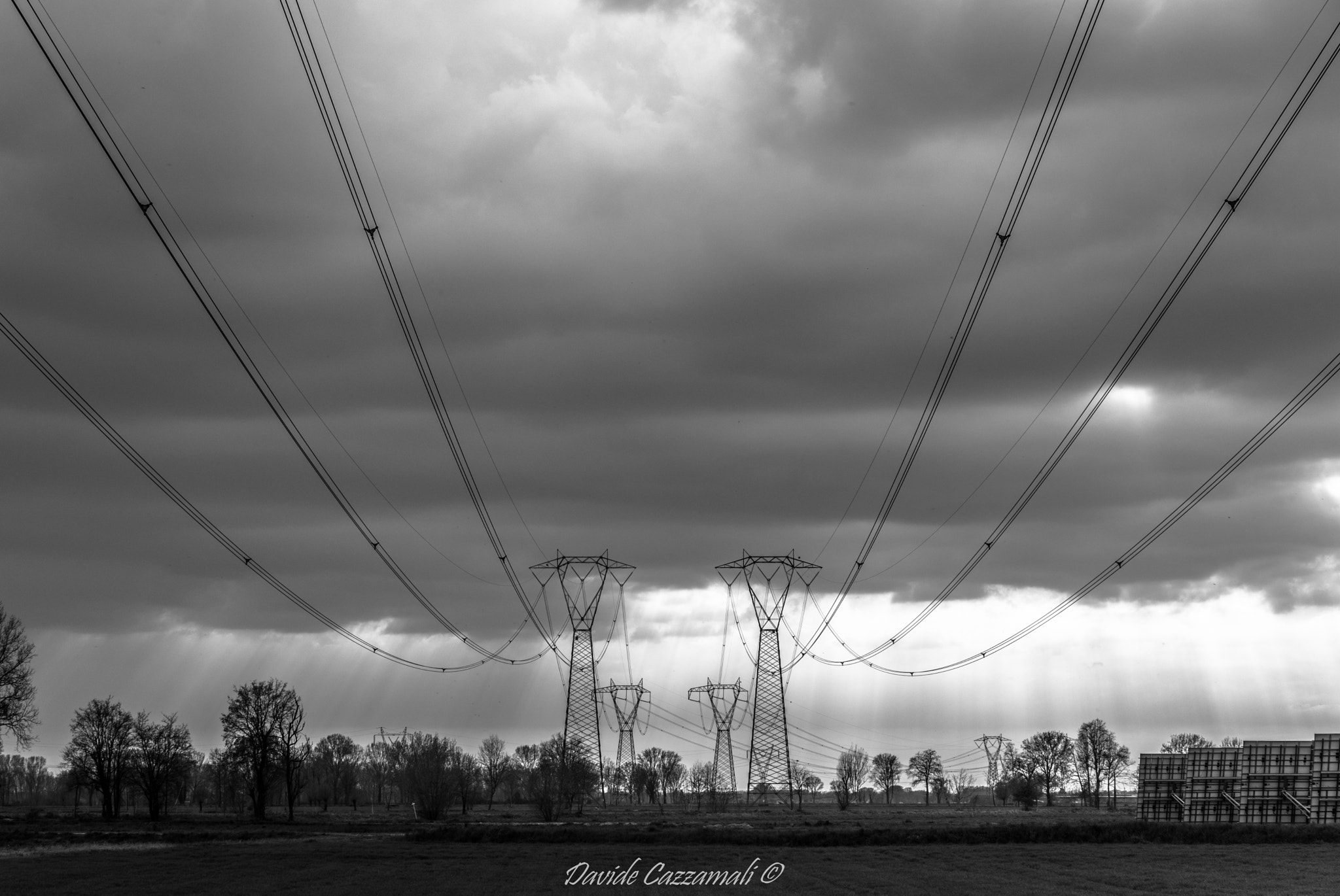 Pentax K-3 sample photo. Overhead power line photography