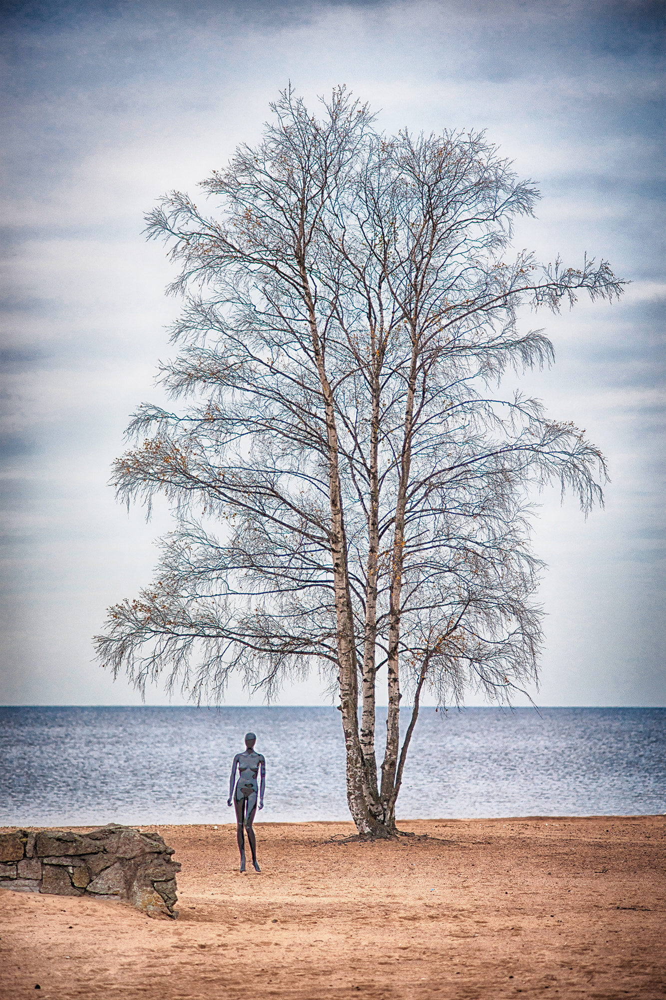 Sony Alpha DSLR-A900 sample photo. Mannequin on the shore photography