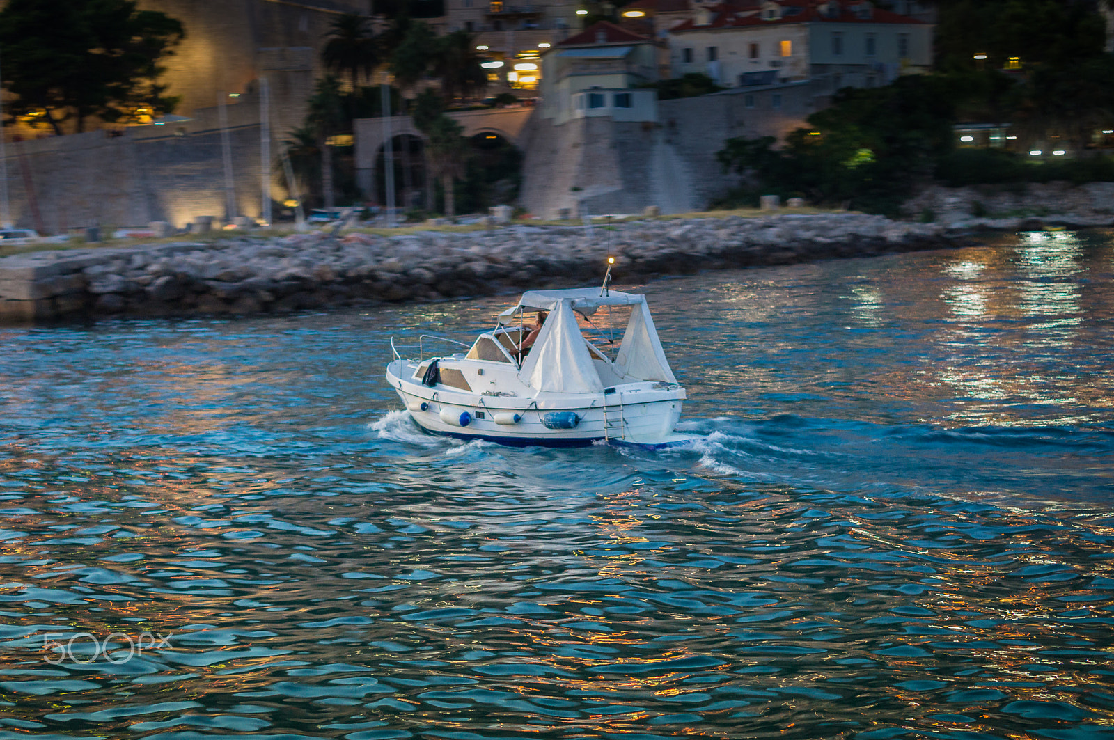 Sony SLT-A35 sample photo. Dubrovnik - boat in old harbour photography