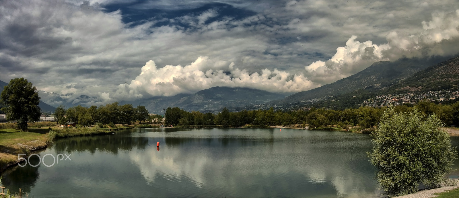 Nikon D200 sample photo. Milan-geneva among small lake.... photography