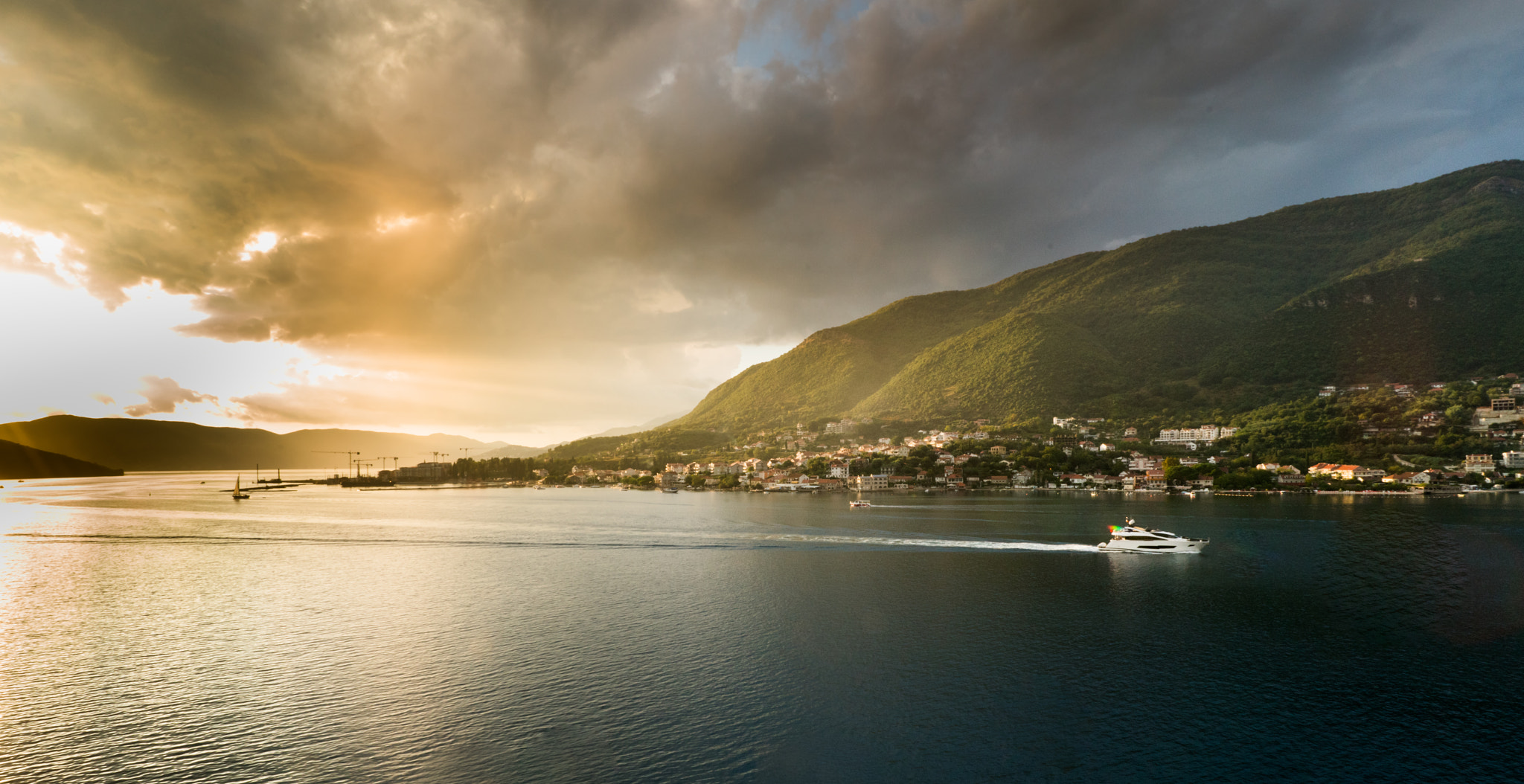 Sony FE 28mm F2 sample photo. Sunset in kotor photography