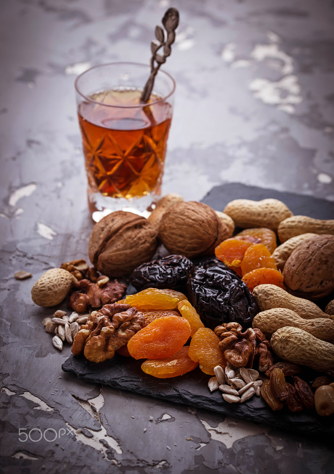 Sigma 105mm F2.8 EX DG OS HSM sample photo. Traditional arabic tea and dry fruits and nuts photography