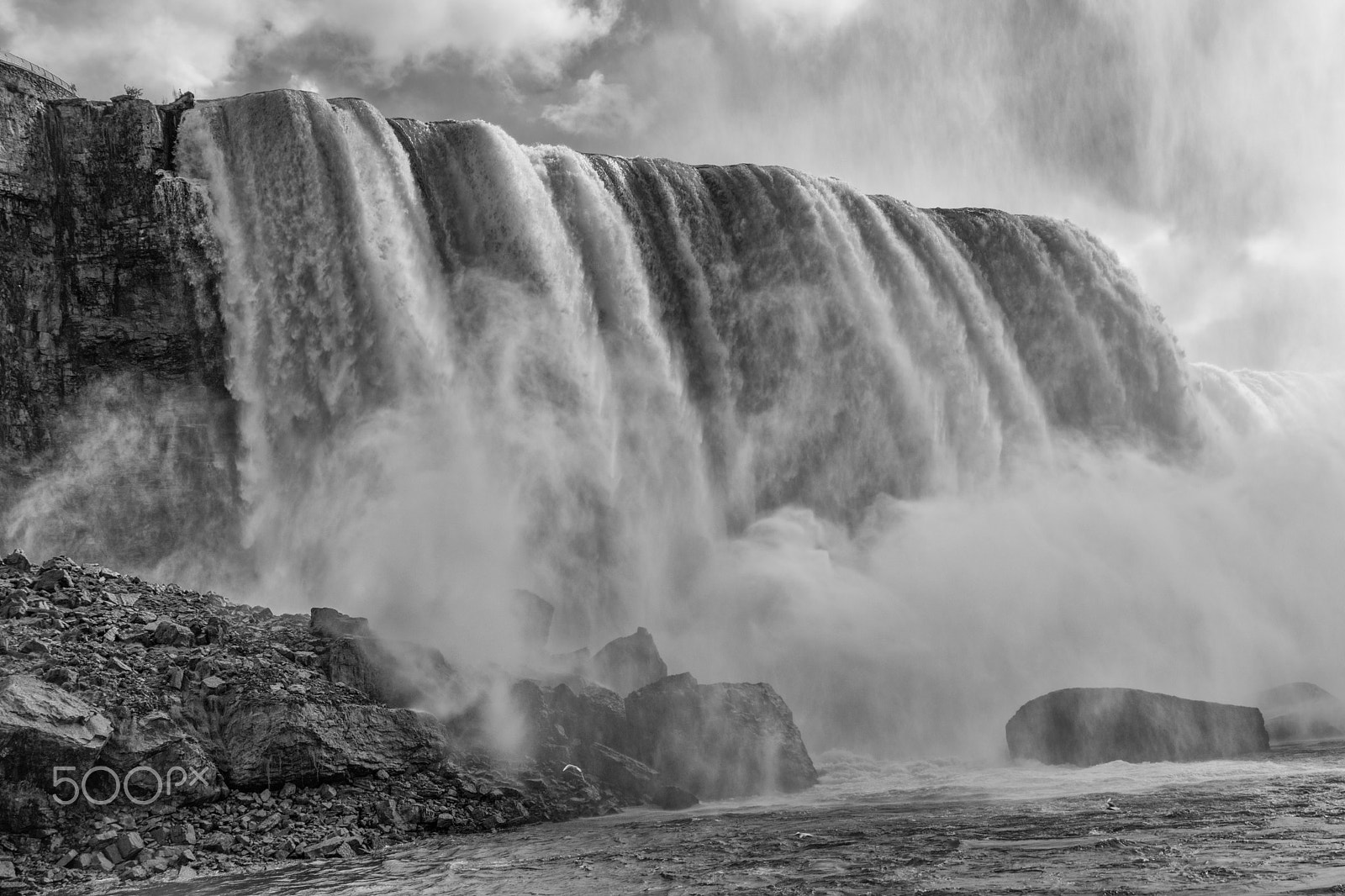 Sigma 17-70mm F2.8-4 DC Macro OS HSM sample photo. Niagara falls bw photography
