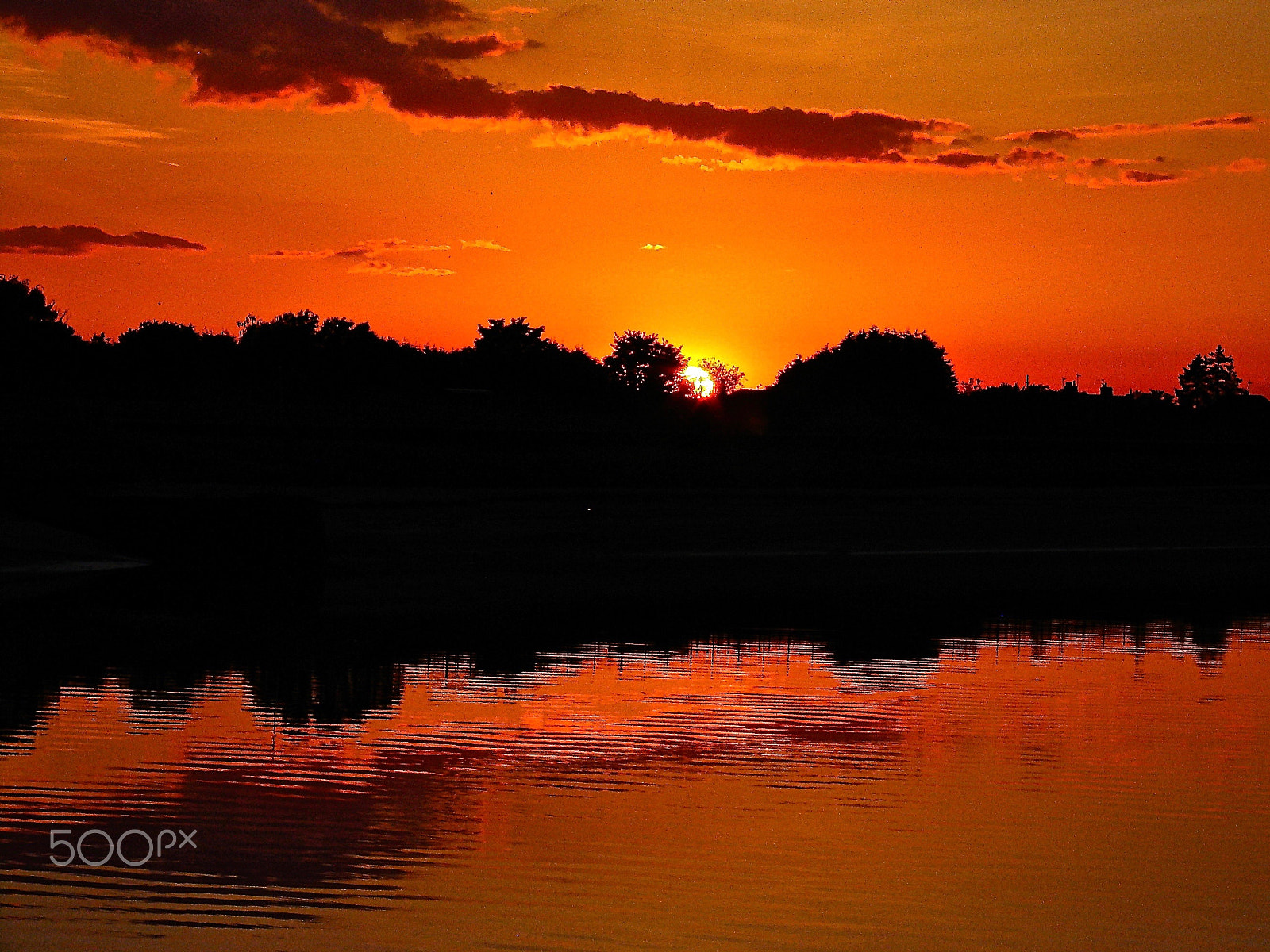 Canon POWERSHOT PRO1 sample photo. Sunset over the river photography