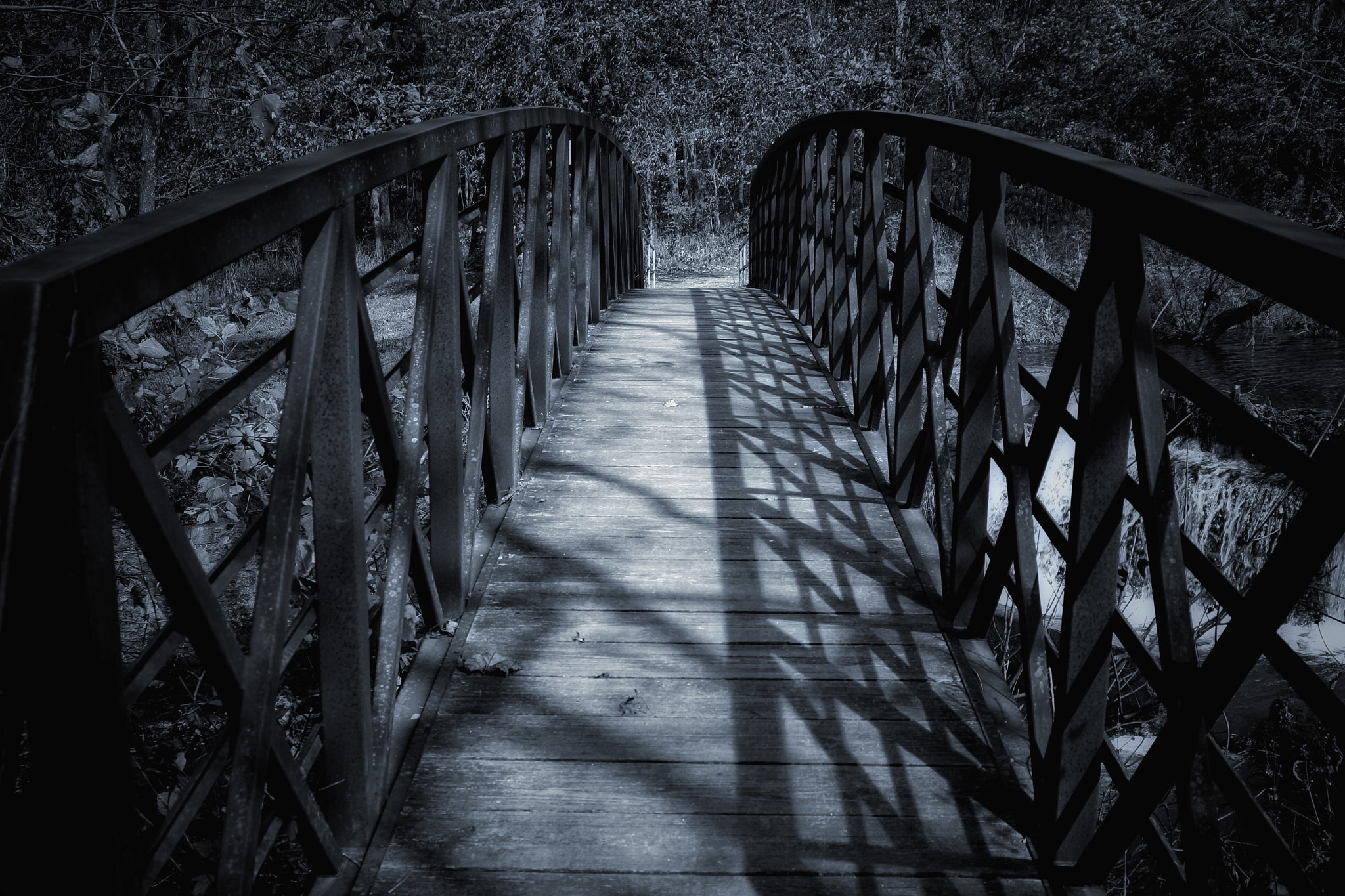 Canon EOS 1000D (EOS Digital Rebel XS / EOS Kiss F) + Tamron AF 28-200mm F3.8-5.6 XR Di Aspherical (IF) Macro sample photo. Footbridge at ritter springs photography