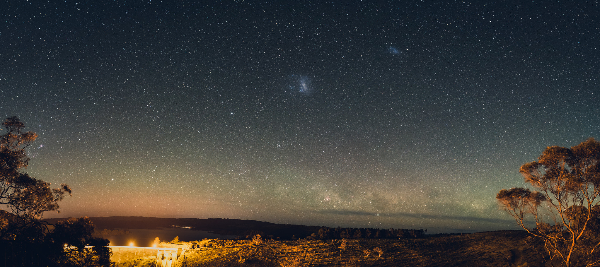 Sony FE 28mm F2 sample photo. Milky way setting over myponga reservoir photography