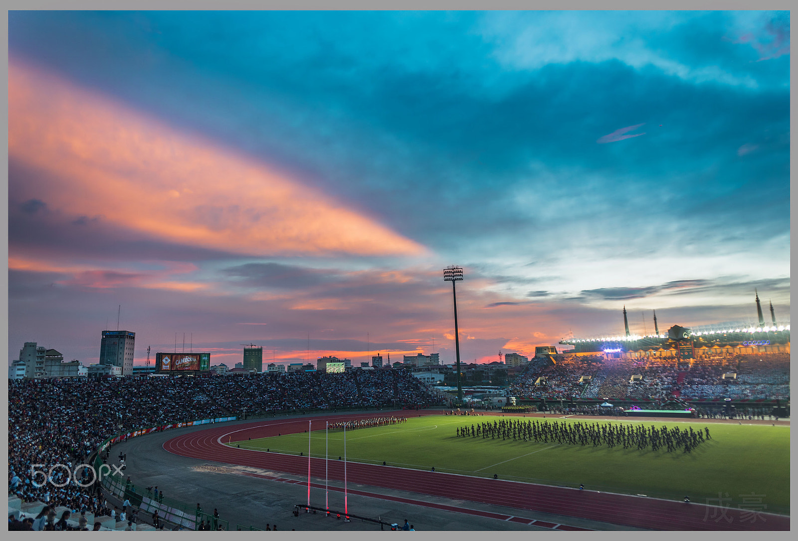 Canon EOS 6D + Canon EF 24mm F2.8 sample photo. Opening ceremony of nation game photography