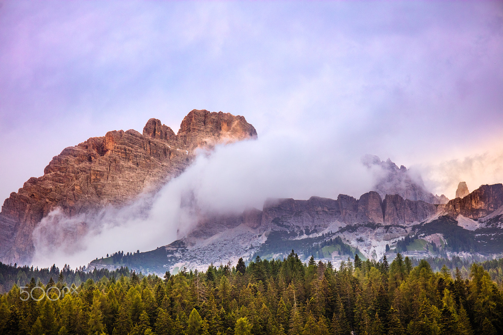 Canon EF 24-70mm F4L IS USM sample photo. Cloudy sky over dolomites photography
