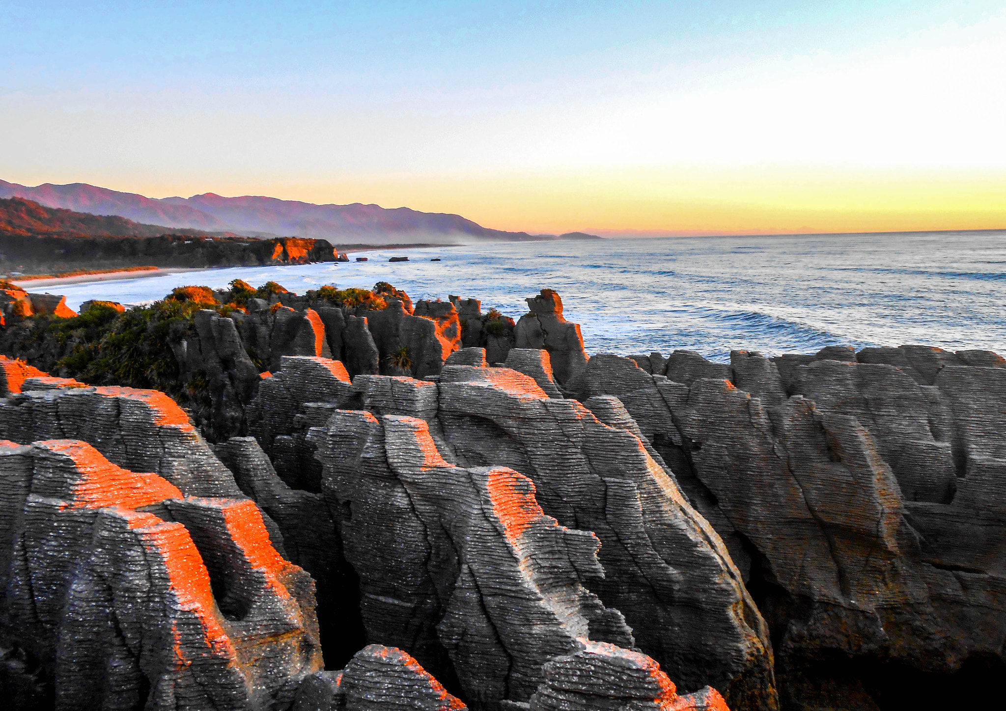 Nikon COOLPIX S4200 sample photo. Pancakes rocks - new zealand photography