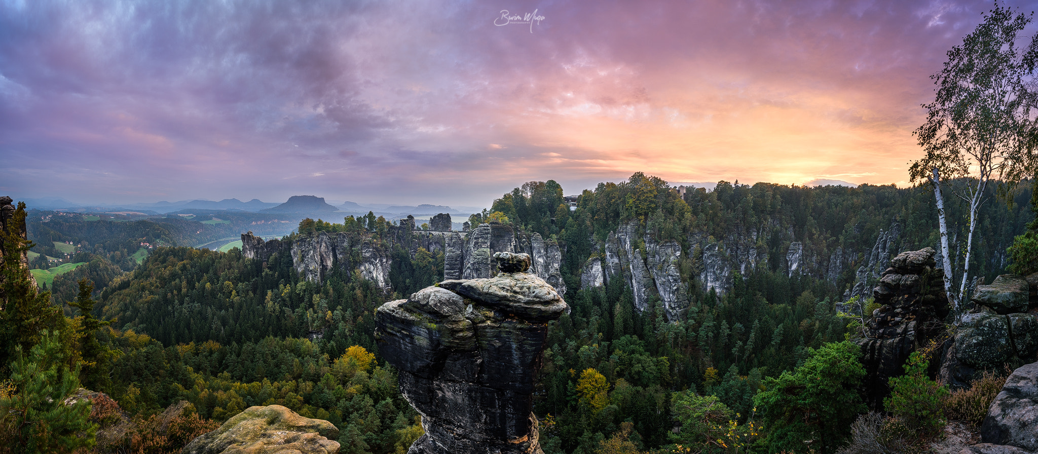 Nikon Df sample photo. Sunset at saxon switzerland photography
