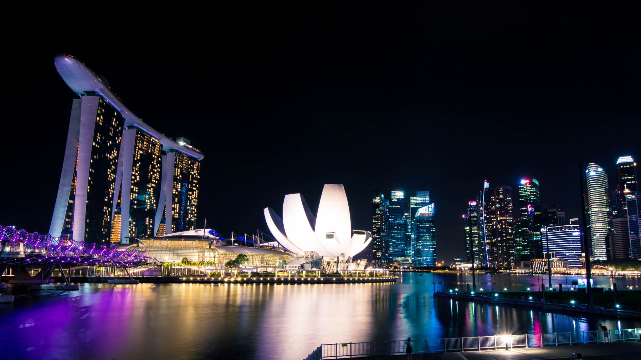 Nikon D3200 sample photo. Singapore bayfront photography